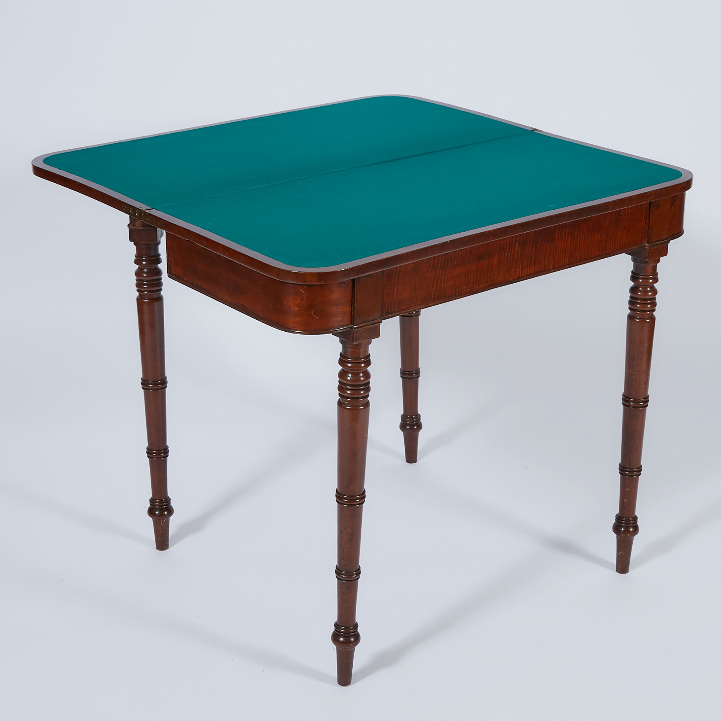 Regency Figured Mahogany Games Table, early 19th century