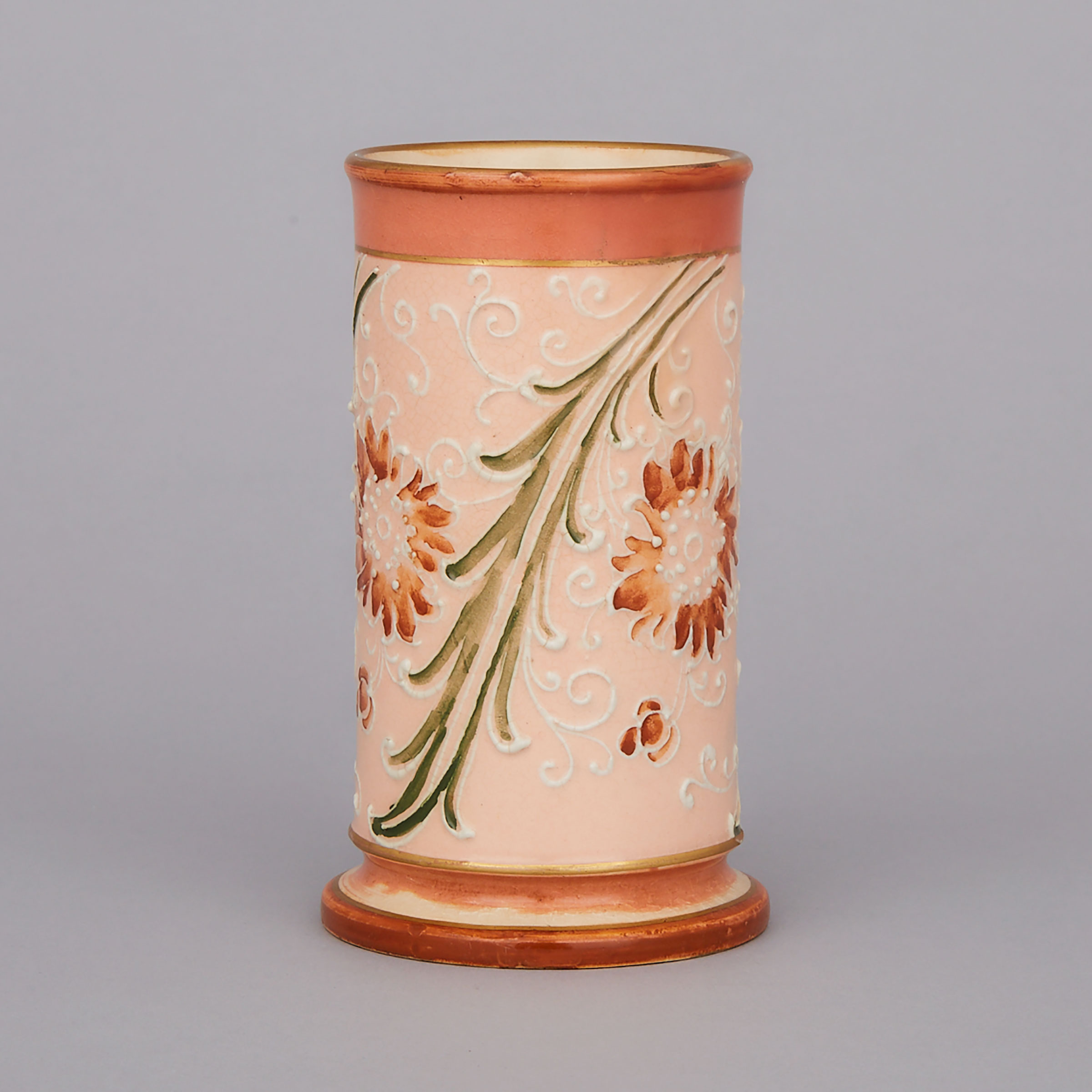 Macintyre Moorcroft Gesso Faience Vase, c.1900