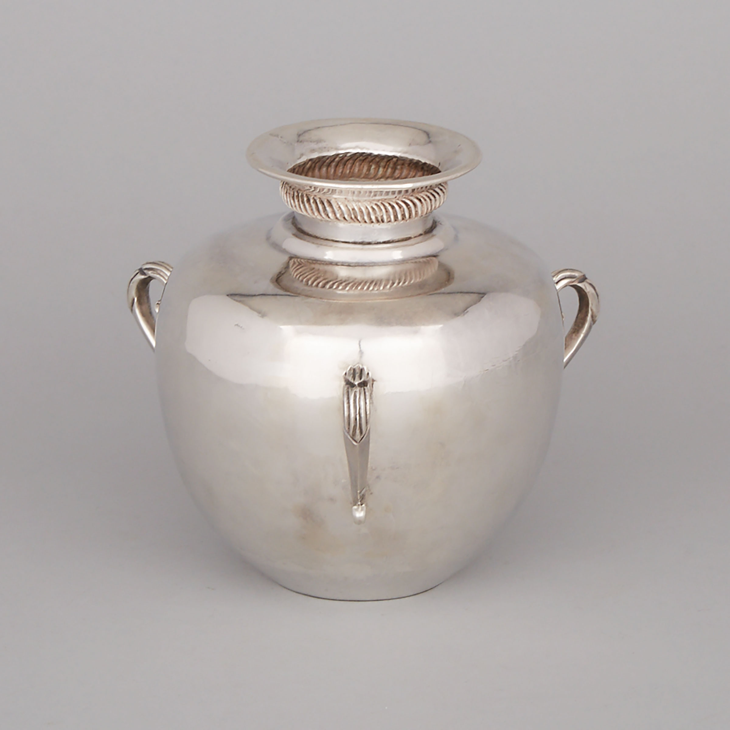Eastern Silver Three-Handled Vase, 20th century