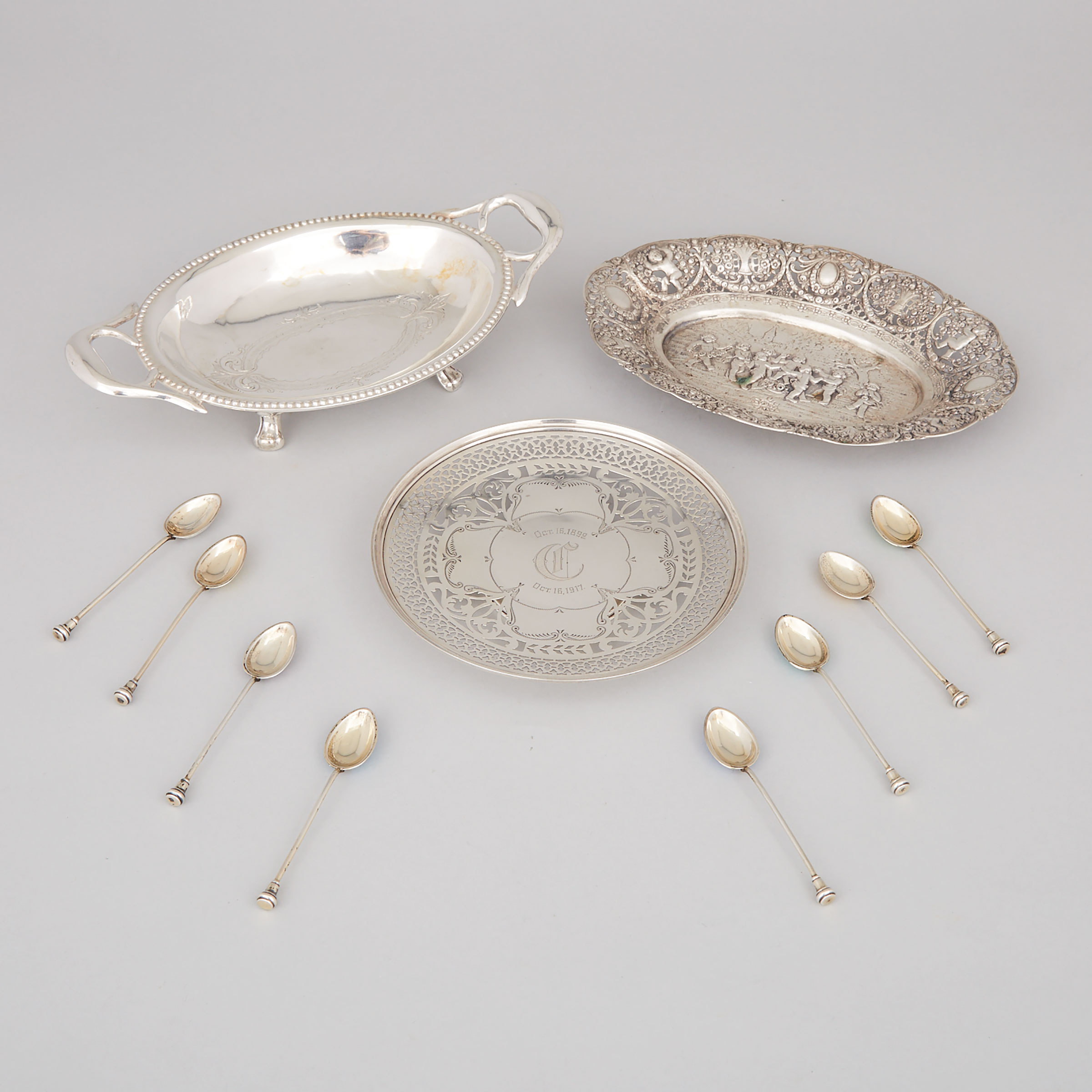 Group of Continental, English and Canadian Silver, 19th/20th century