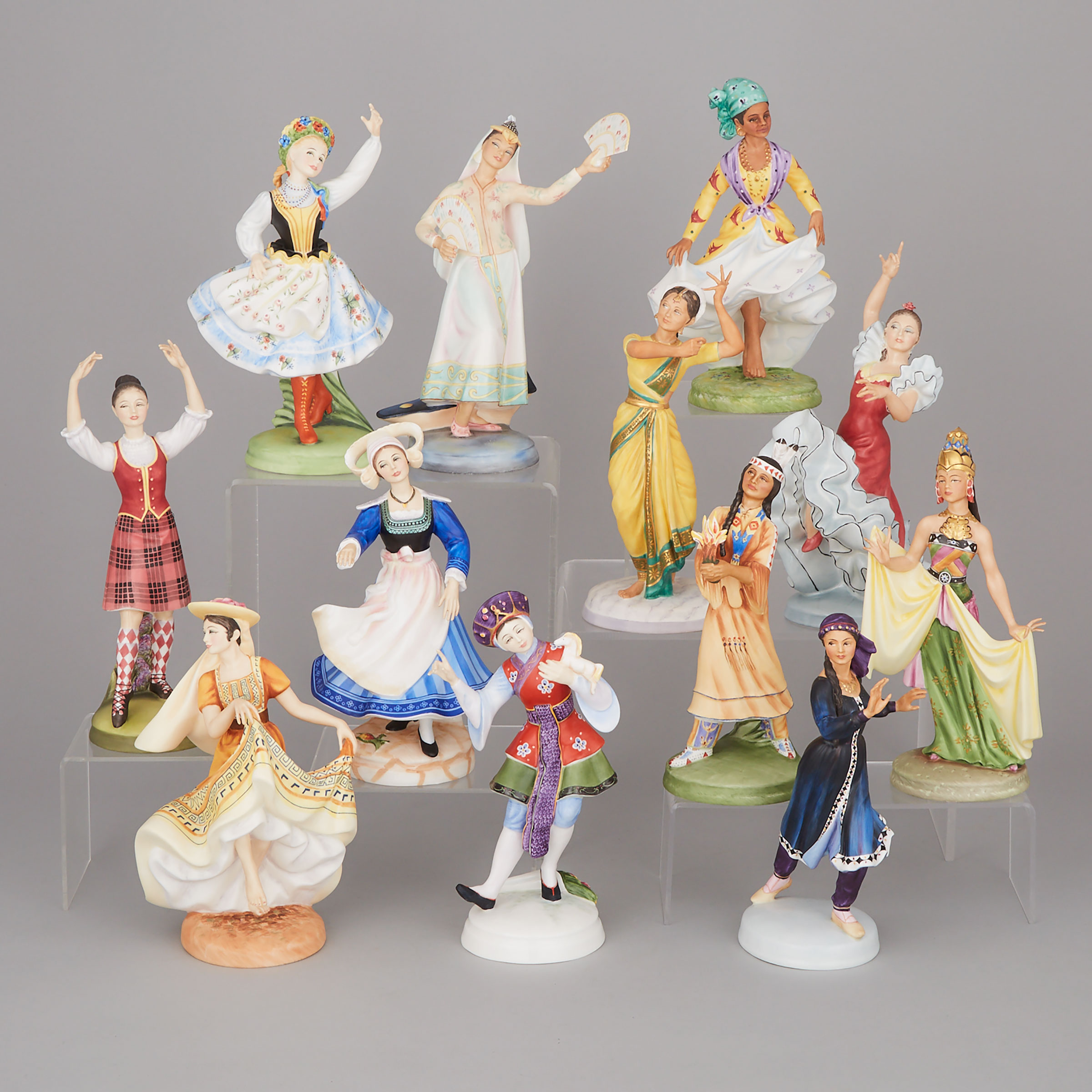 Twelve Royal Doulton ‘Dancers of the World’ Figures, 20th century