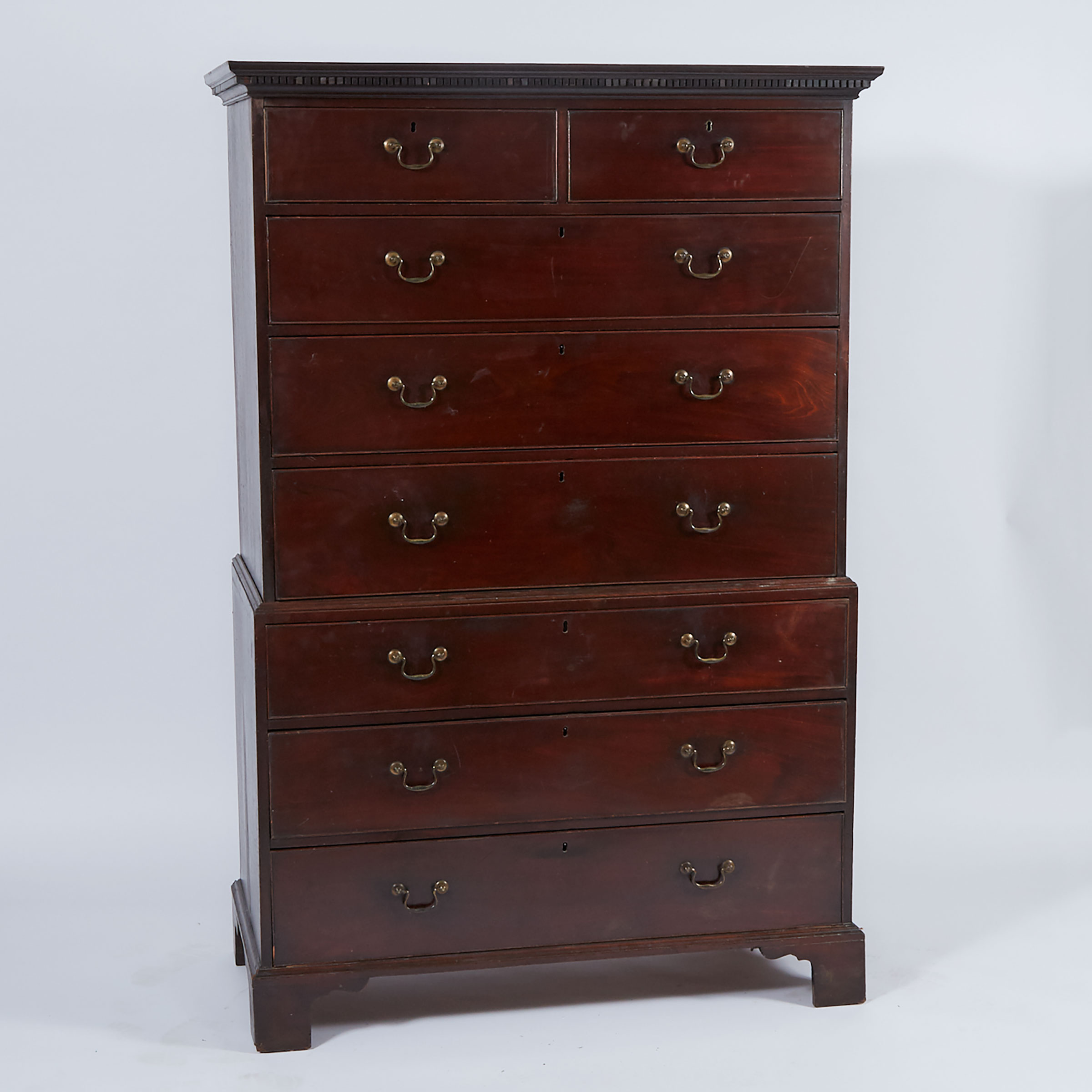English Oak Chest-on-Chest, late 18th/early 19th century