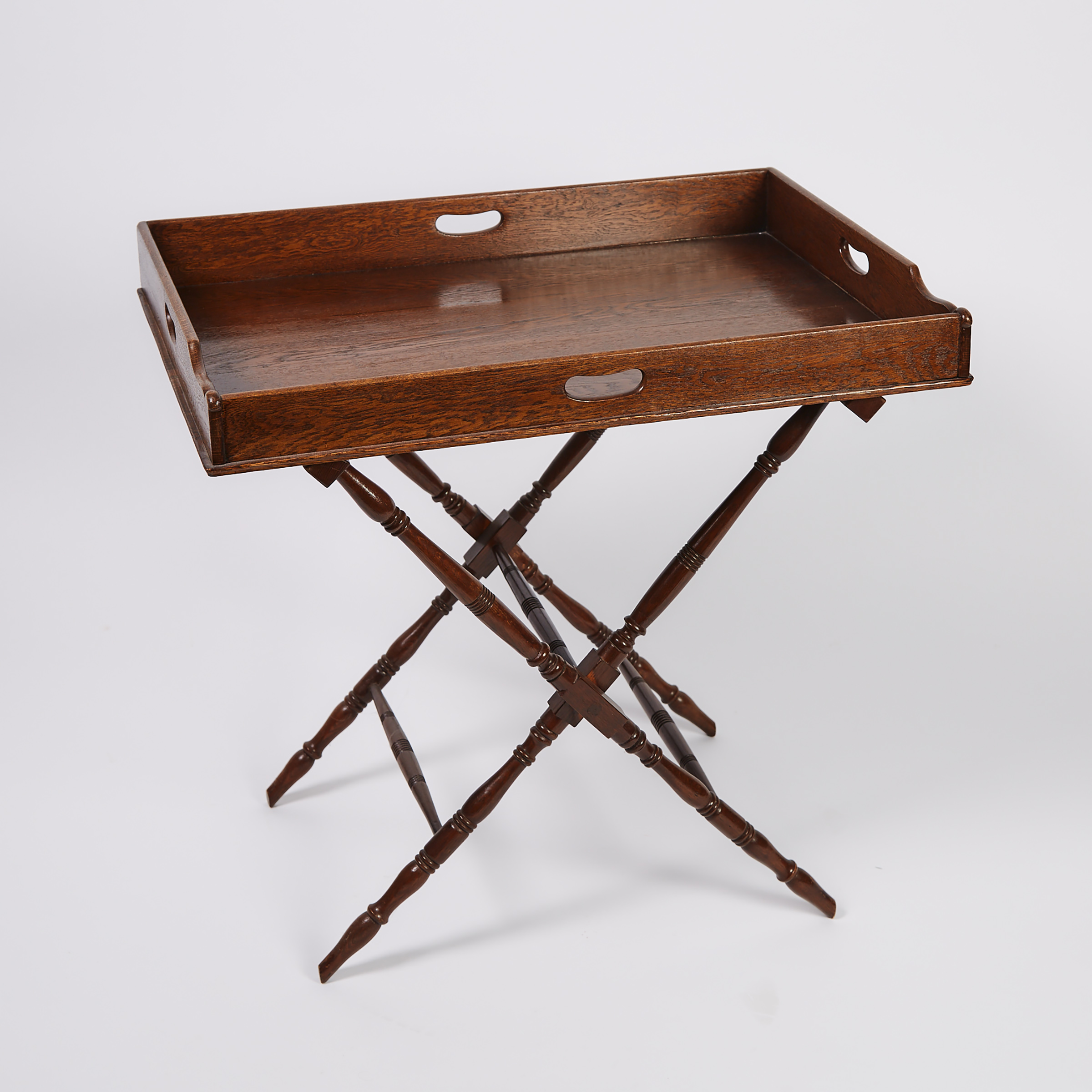 Edwardian Oak Butler’s Tray on Stand, early 20th century