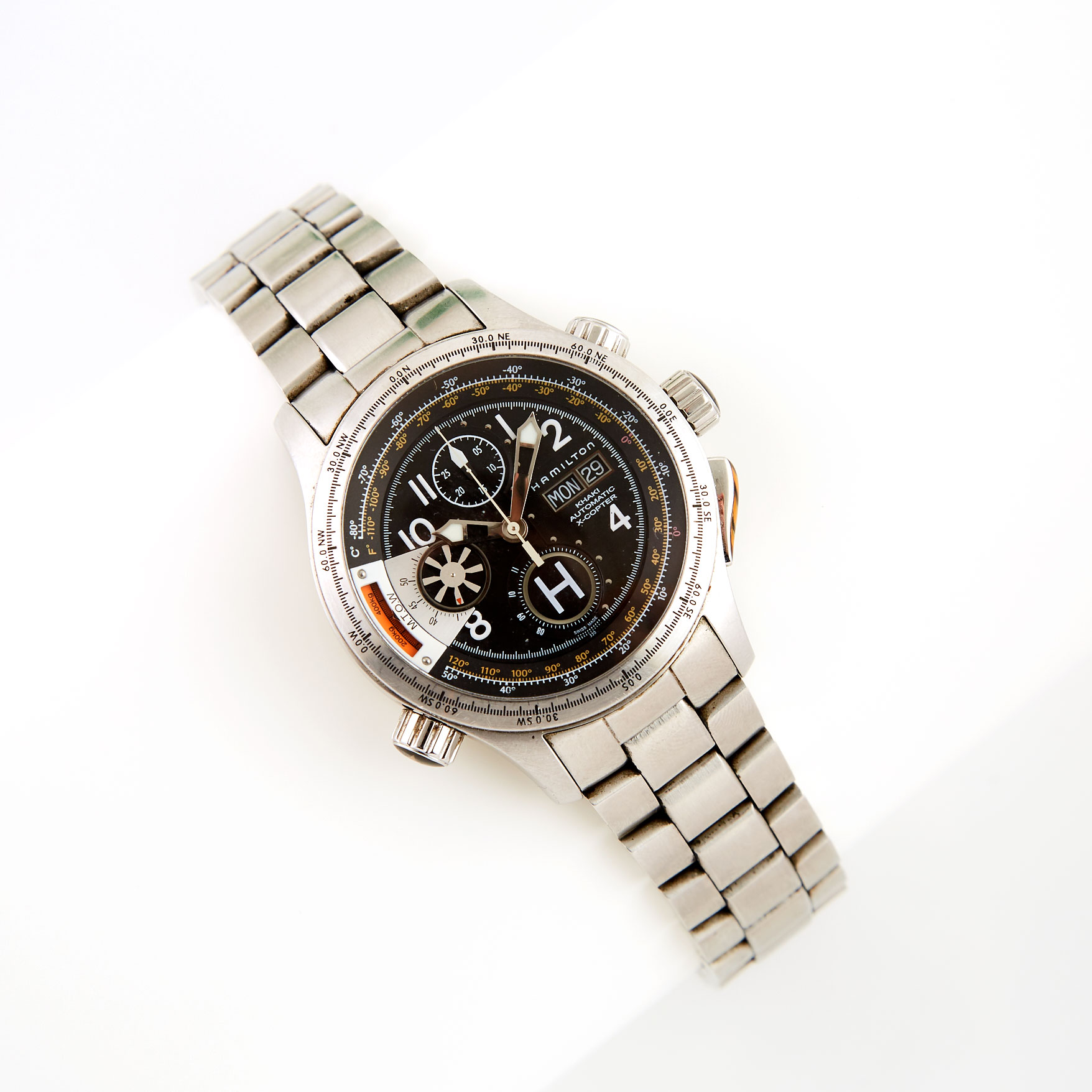 Hamilton Khaki X-Copter Aviation Wristwatch, With Chronograph, Day & Date