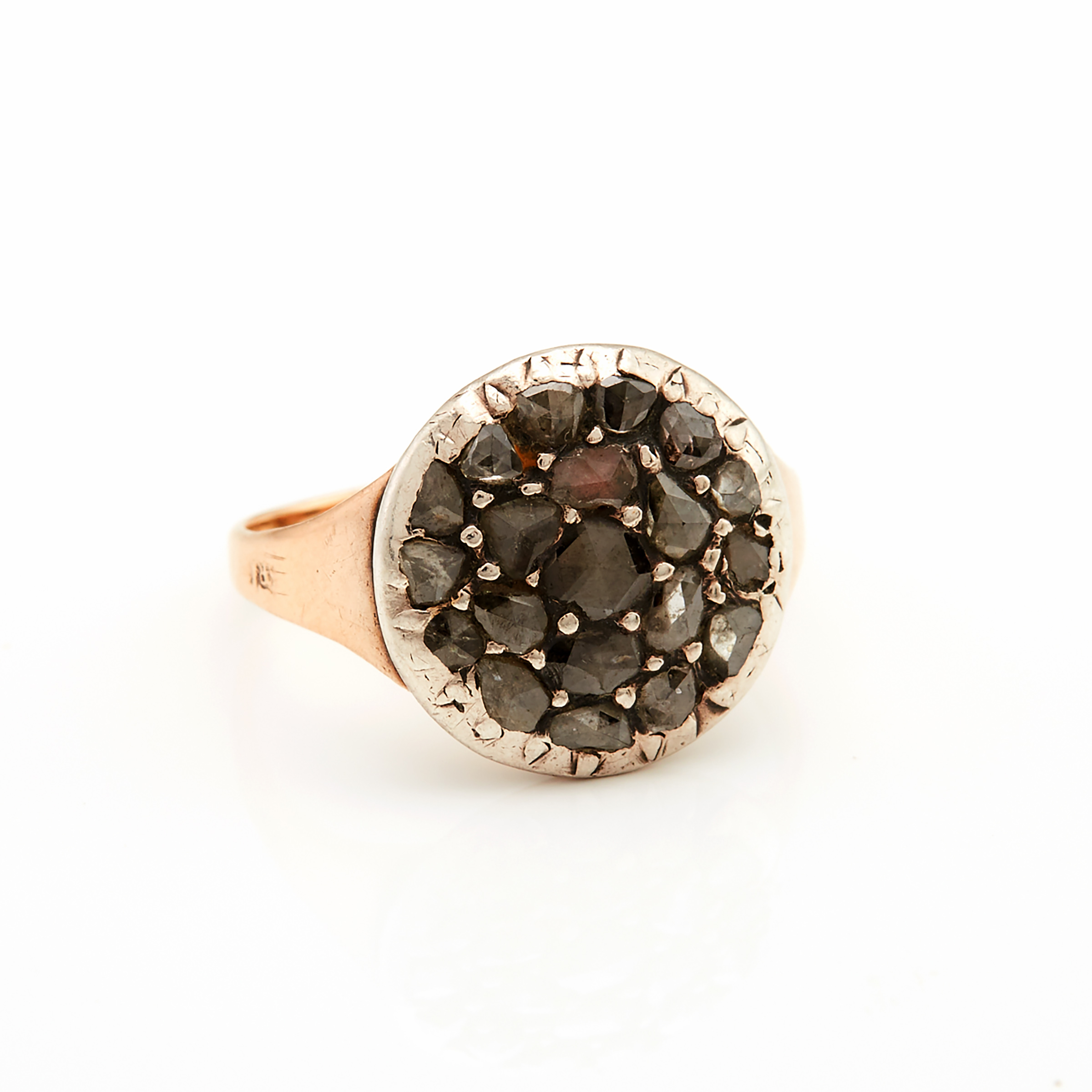 18k Yellow Gold And Silver Ring