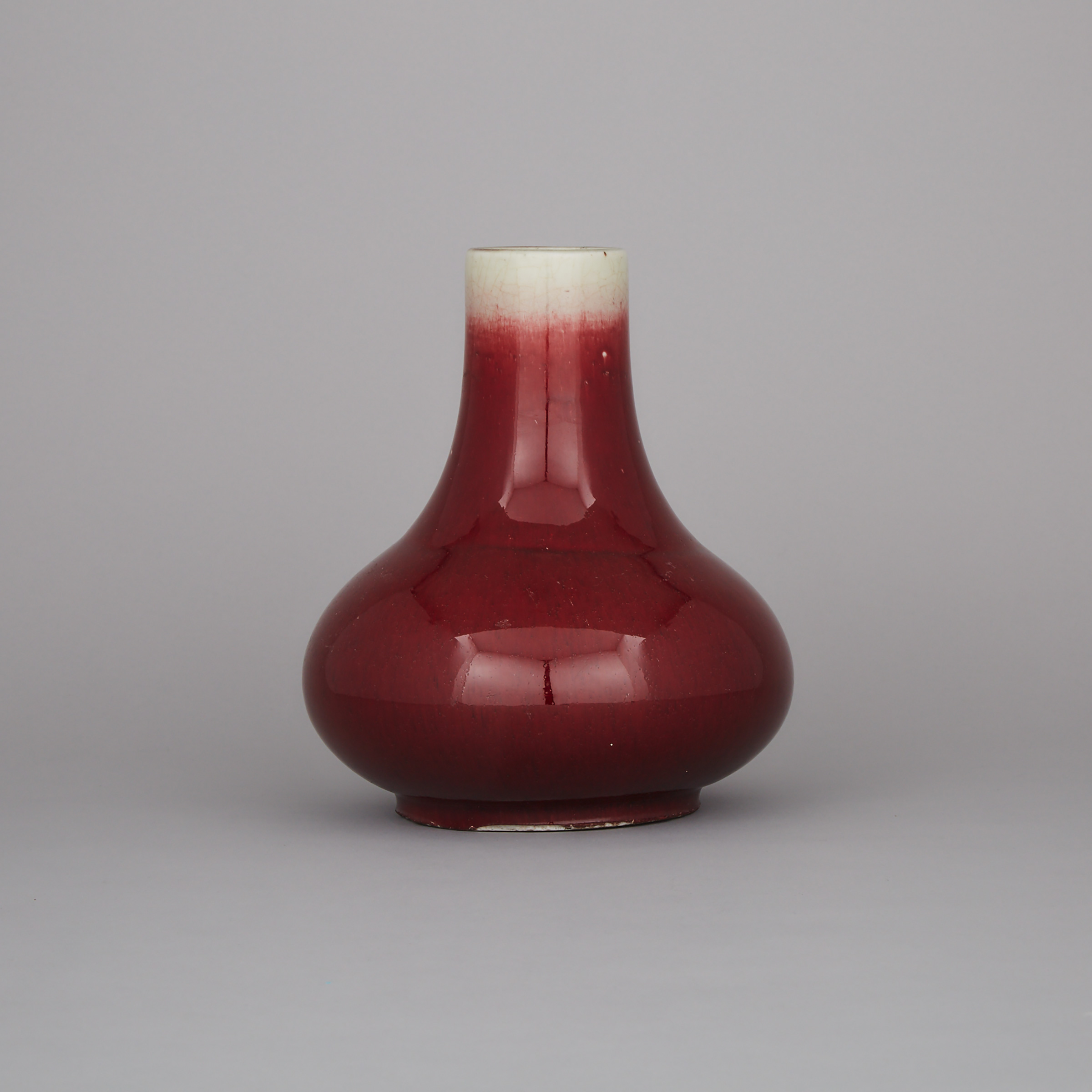 A Langyao-Glazed Compressed Bottle Vase, 19th Century