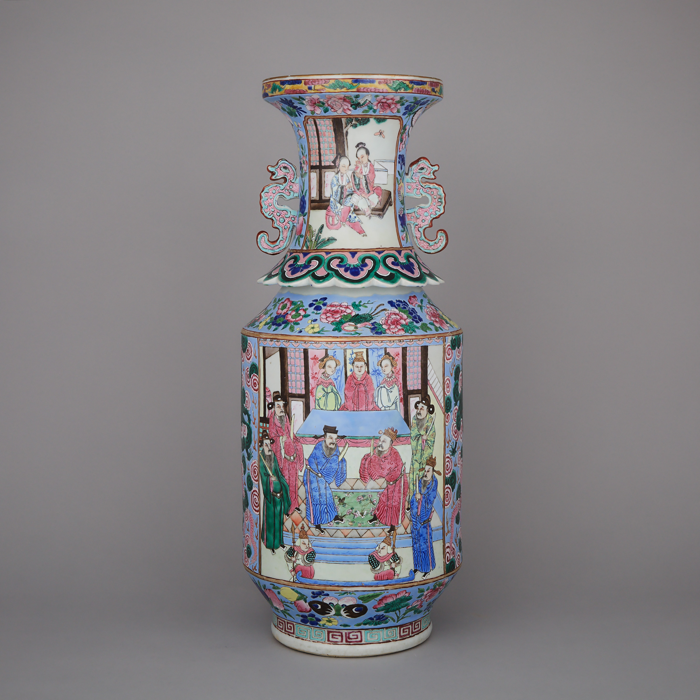A Large Chinese Famille Rose Porcelain Vase