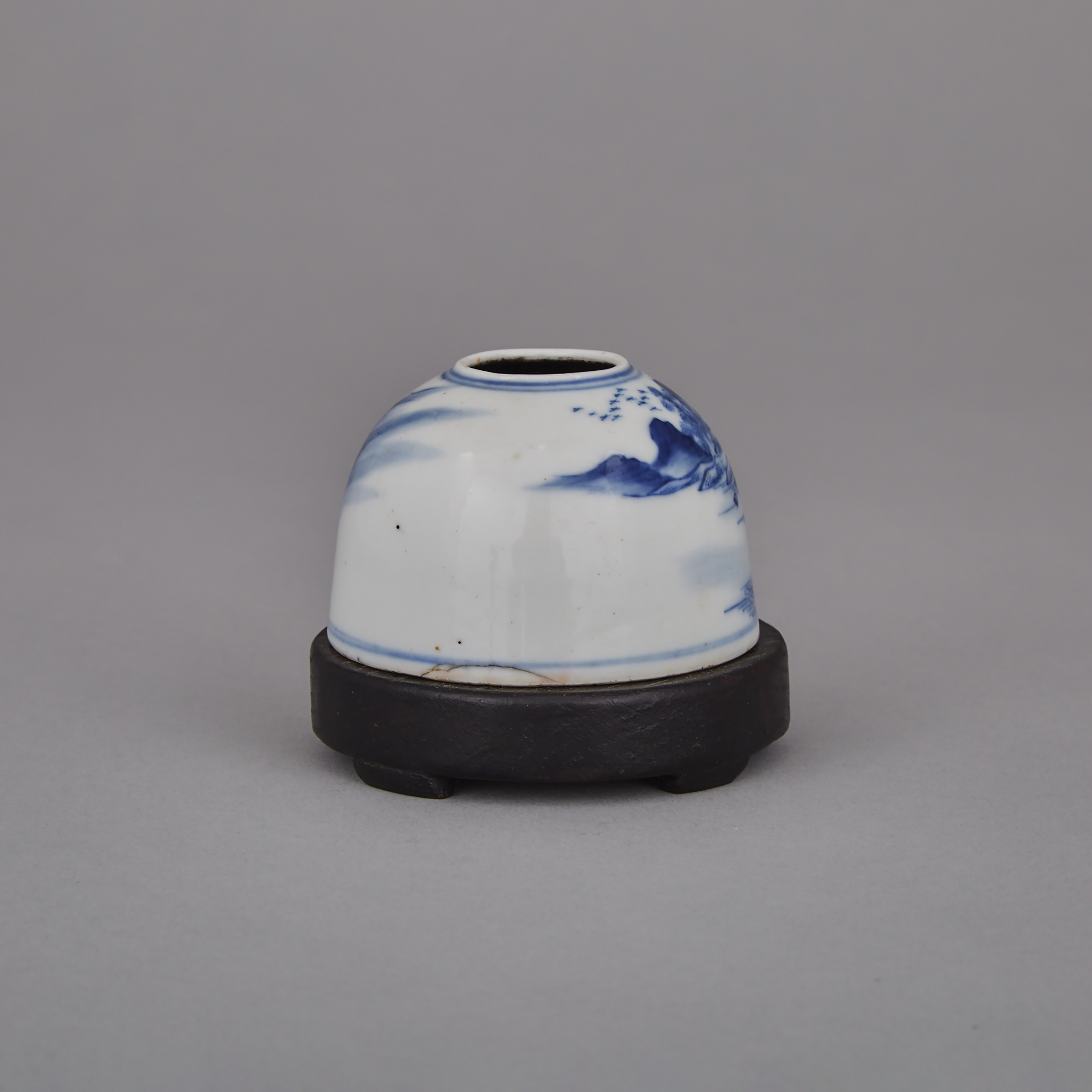 A Blue and White Water Coupe, 18th Century
