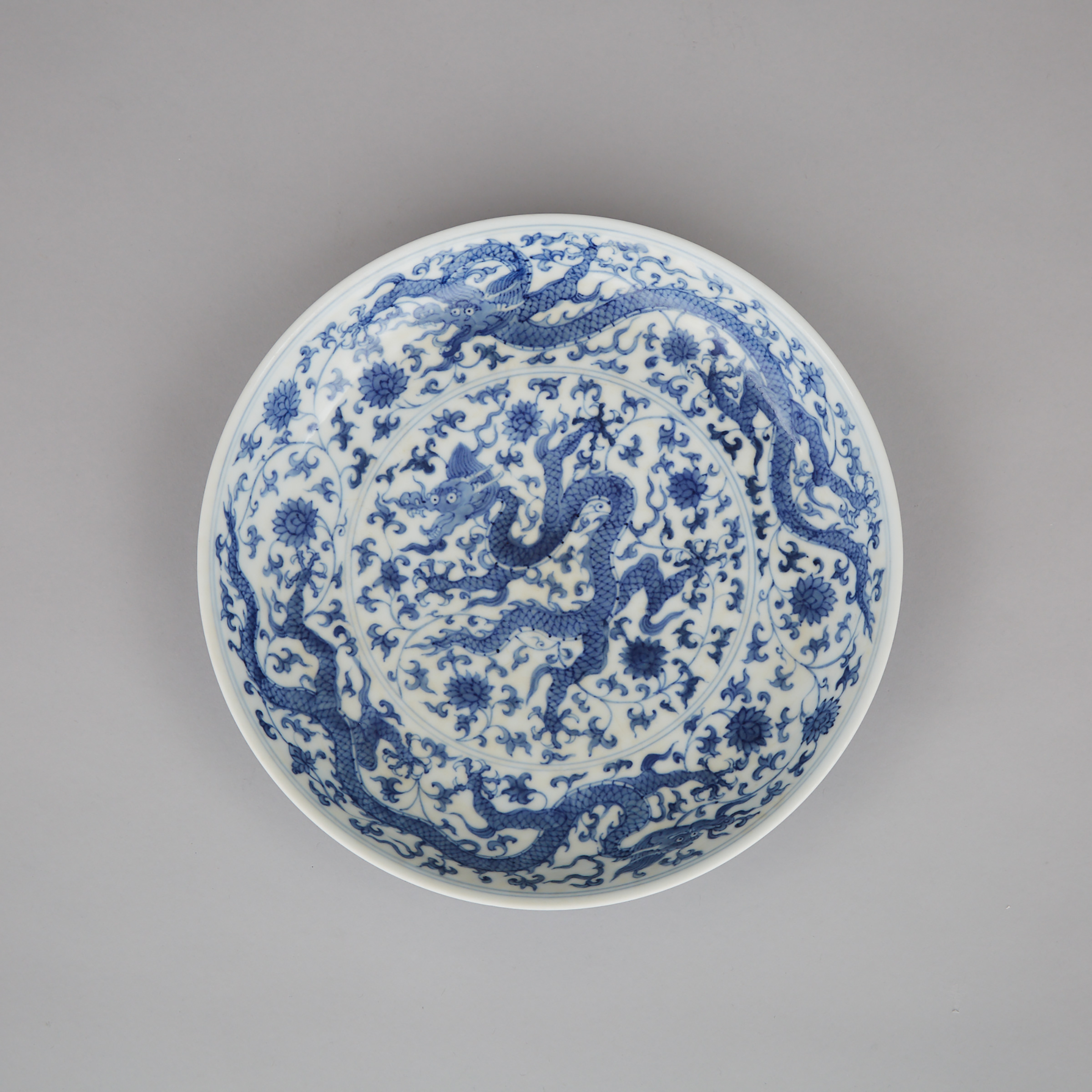A Blue and White ‘Dragon’ Dish, Zhengde Mark