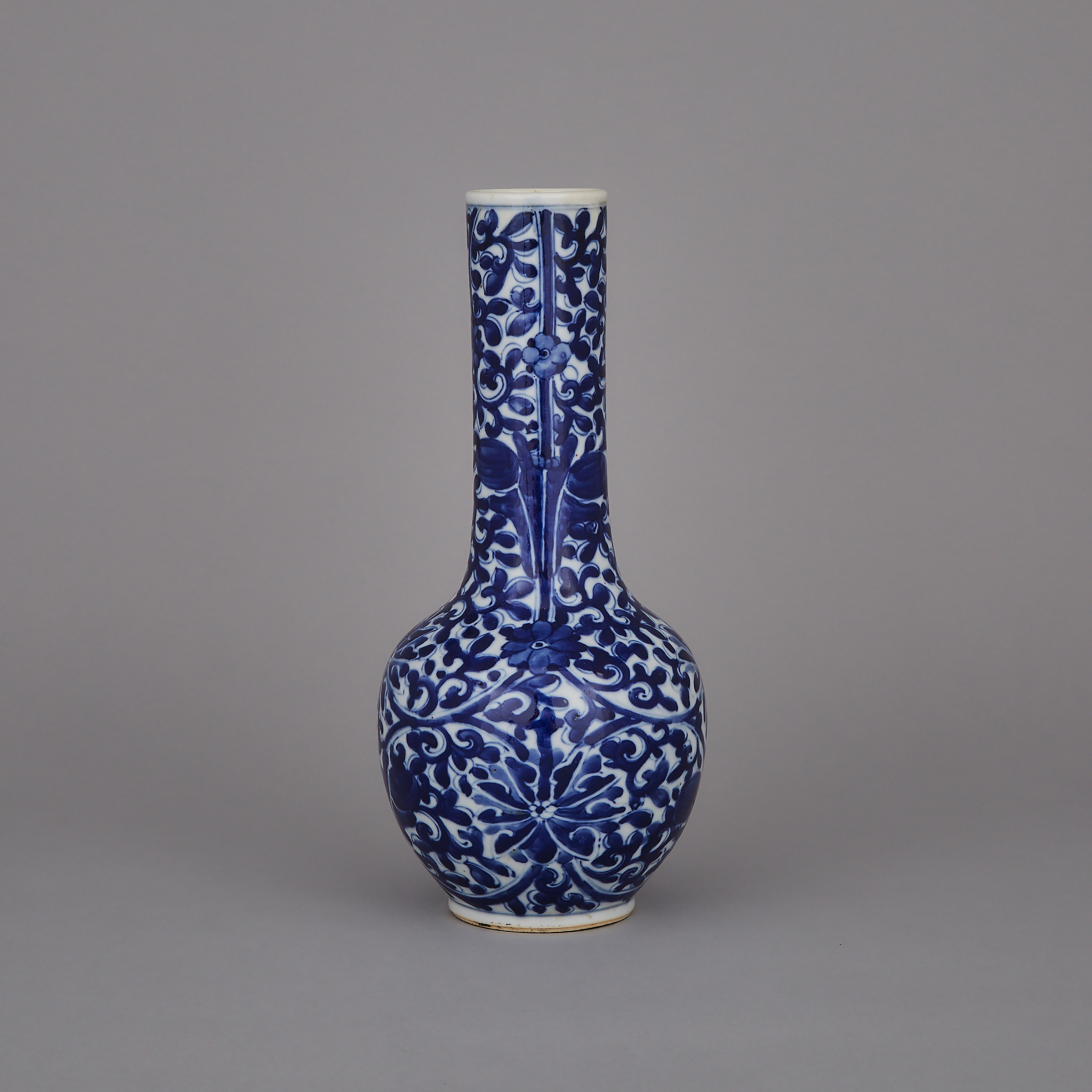 A Blue and White ‘Lotus’ Vase, Kangxi Period (1662-1722)