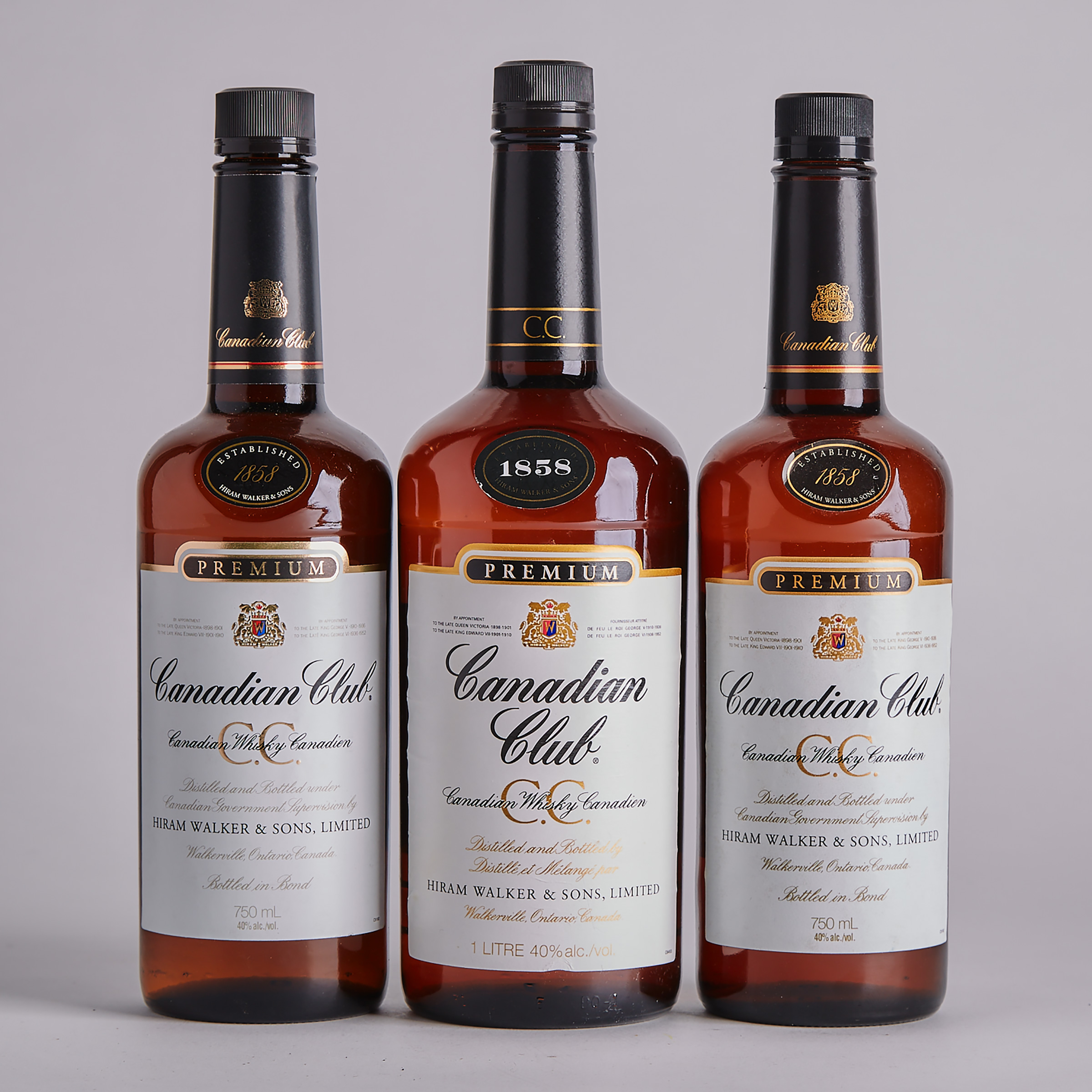 CANADIAN CLUB PREMIUM CANADIAN WHISKY (ONE 1000 ML)
CANADIAN CLUB PREMIUM CANADIAN WHISKY (ONE 750 ML)
CANADIAN CLUB PREMIUM CANADIAN WHISKY (ONE 750 ML)