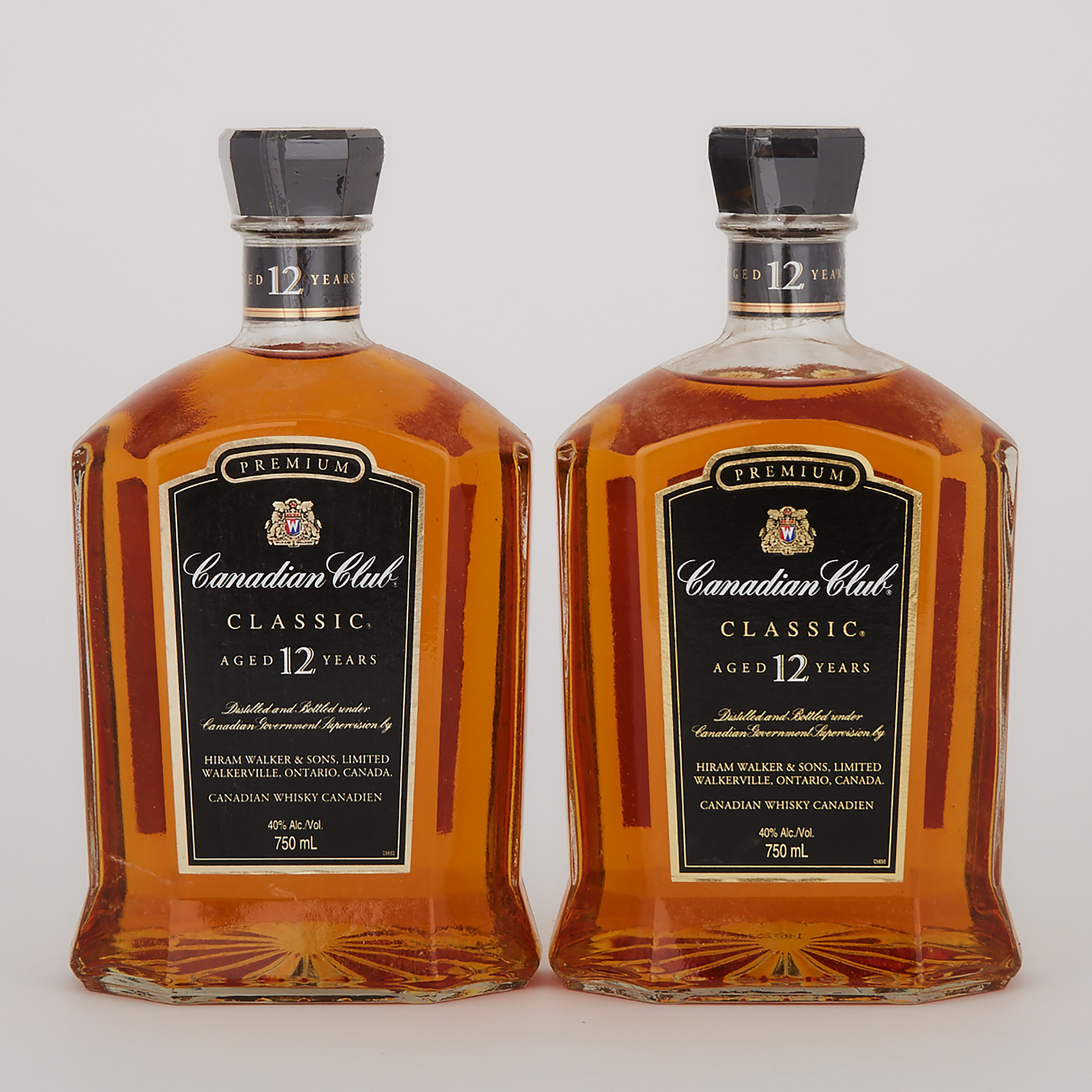 CANADIAN CLUB PREMIUM CLASSIC CANADIAN WHISKY 12 YEARS (TWO 750 ML)