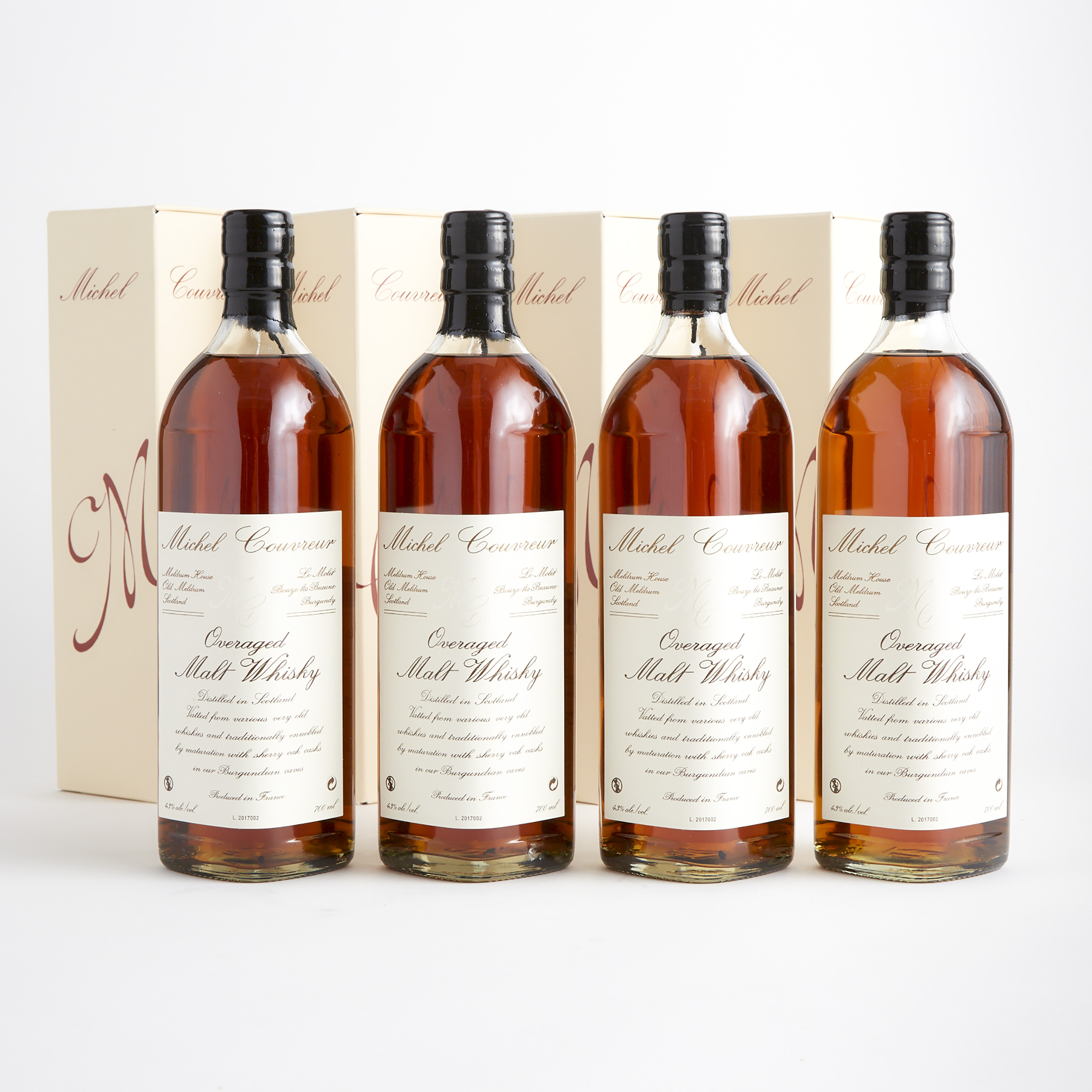 MICHEL COUVREUR OVERAGED MALT WHISKY (FOUR 700 ML)