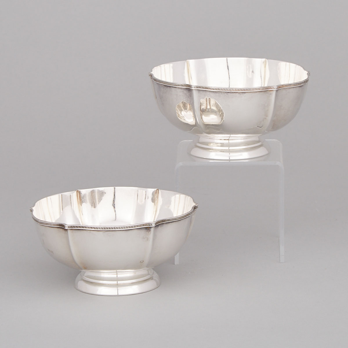 Pair of Canadian Silver Bowls, 20th century