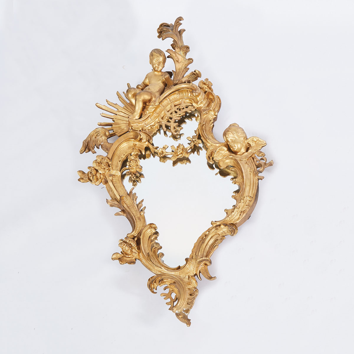 Large Rococo Style Giltwood Mirror, 19th century