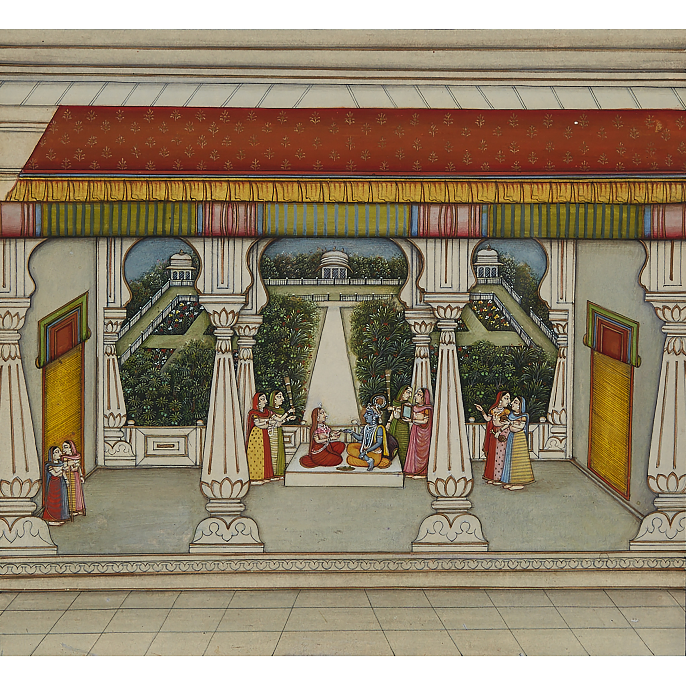 Kota Bundi School, Krishna and Radha, 19th Century