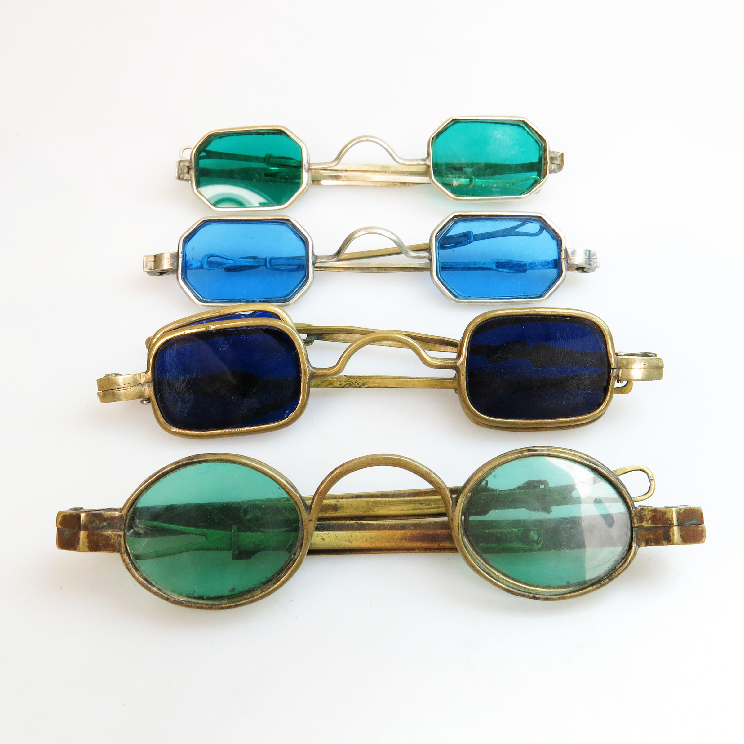 4 Pairs Of 19th Century Brass 4 Lens Spectacles