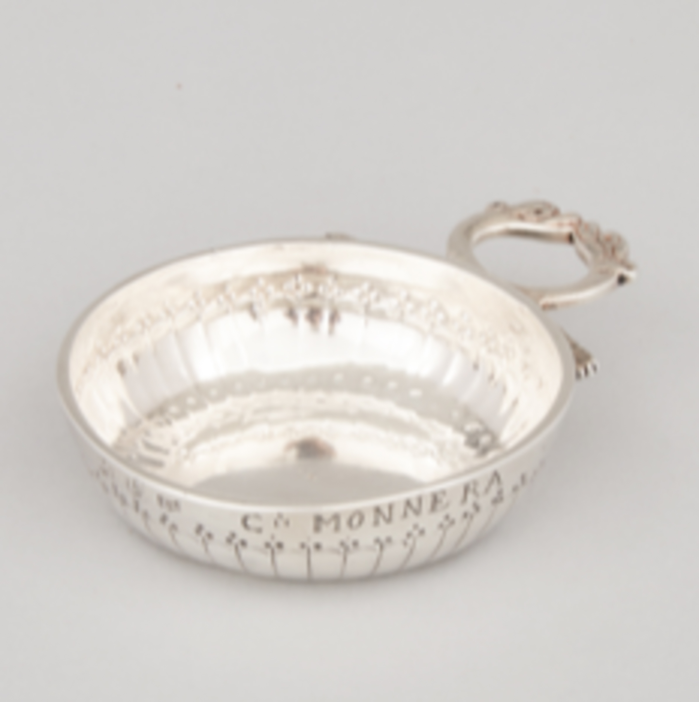 French Provincial Silver Wine Taster, probably Caen, second half of the 18th century 