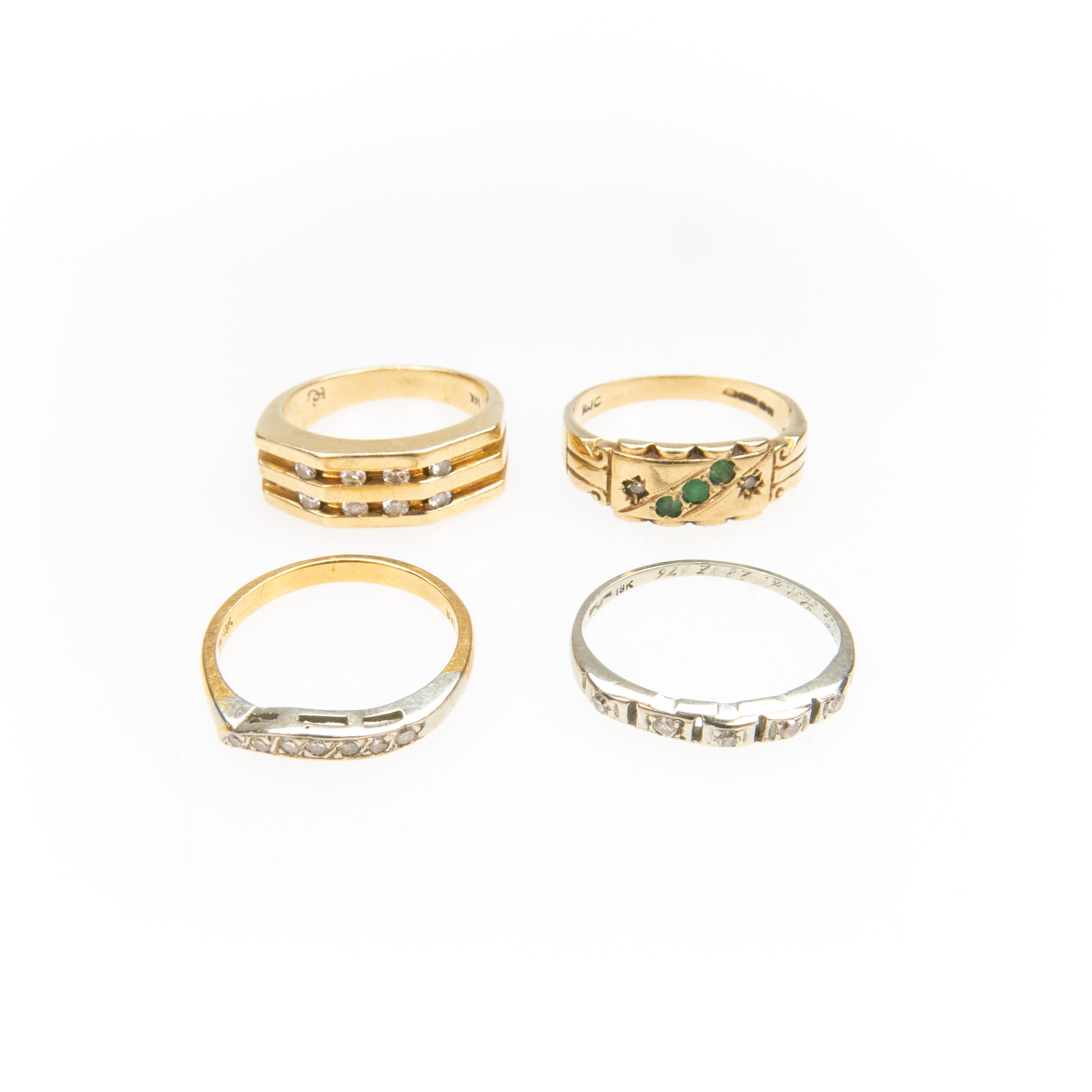 1 X 9K, 1 X 18K And 2 X 14K Gold Rings