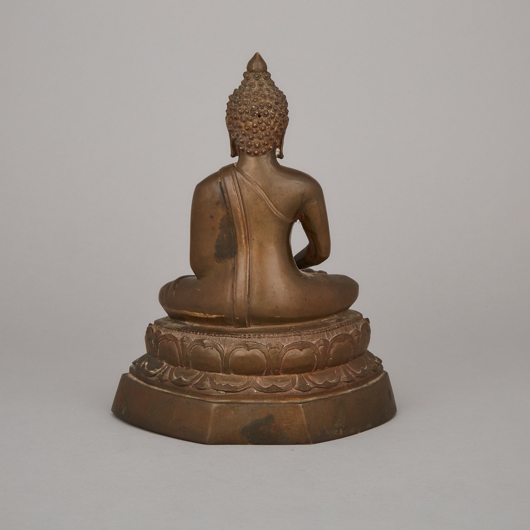 A Thai Bronze Seated Buddha, Early 20th Century