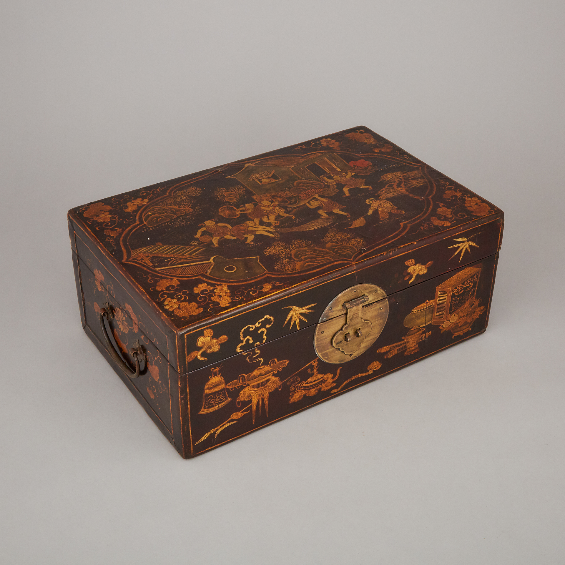 A Gilt Lacquer Box, 19th Century