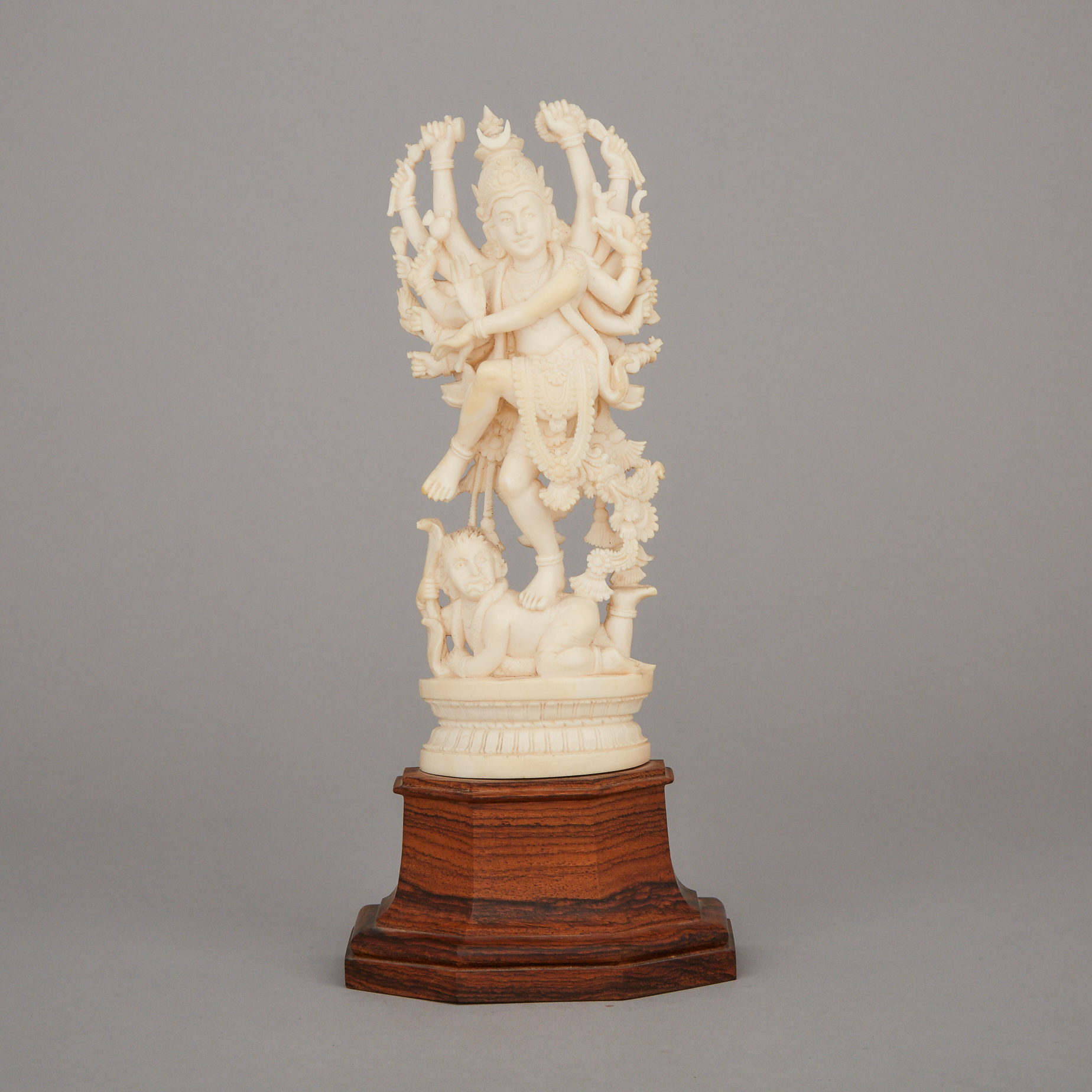 An Ivory Carved Figure of Shiva, Mid-20th Century