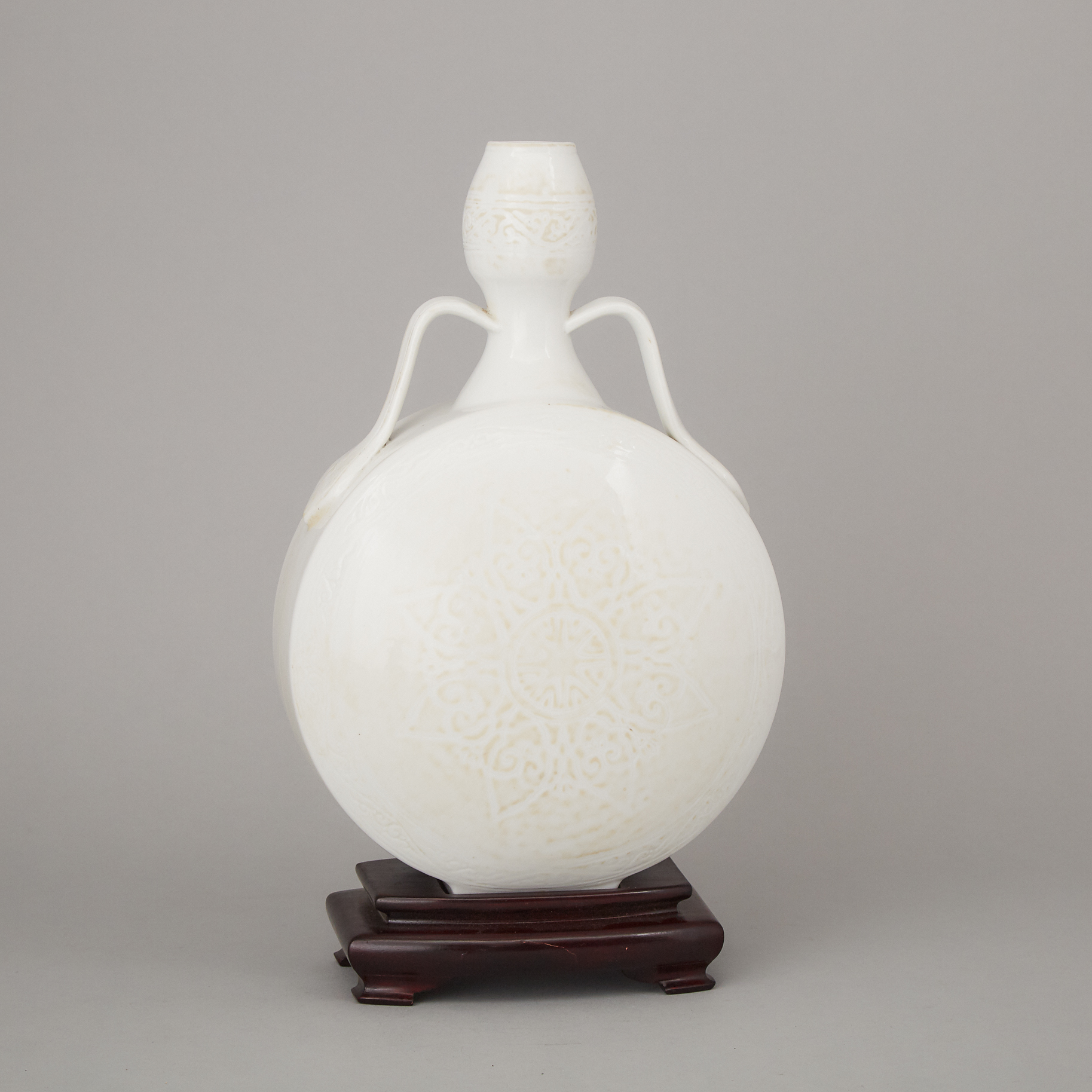 A White Glazed Porcelain Moon Flask
