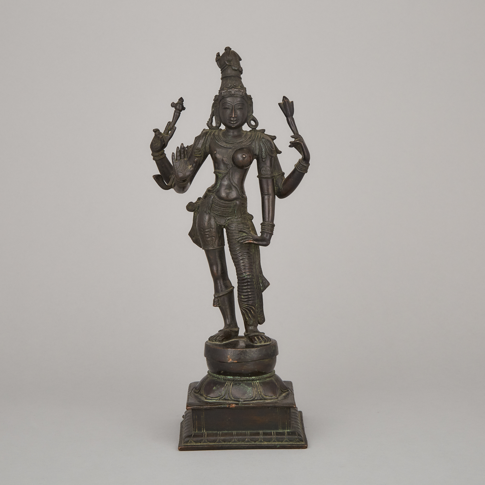 A Large Bronze Figure of Shiva Ardhanarishvara, 18th Century