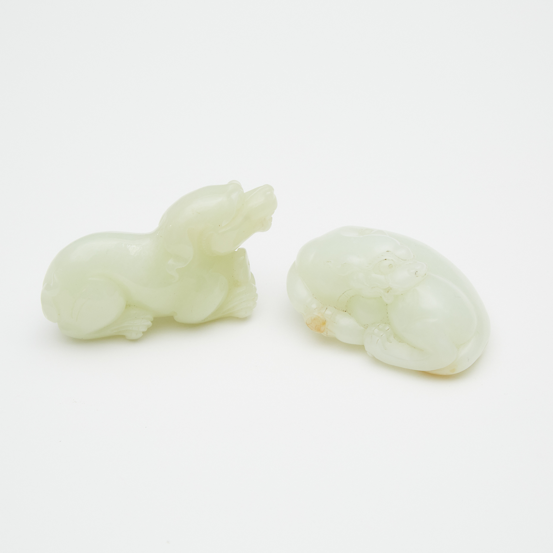 Two Jade Carved Beasts