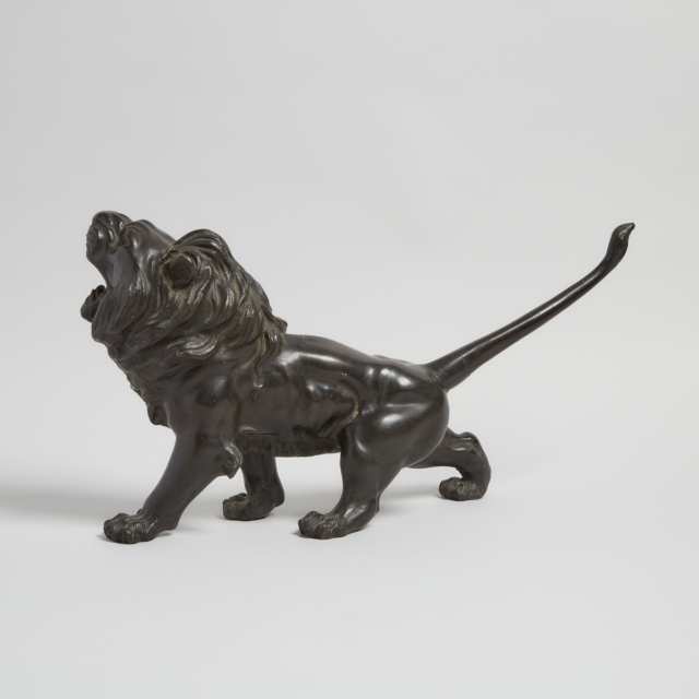 A Japanese Bronze Figure of Lion