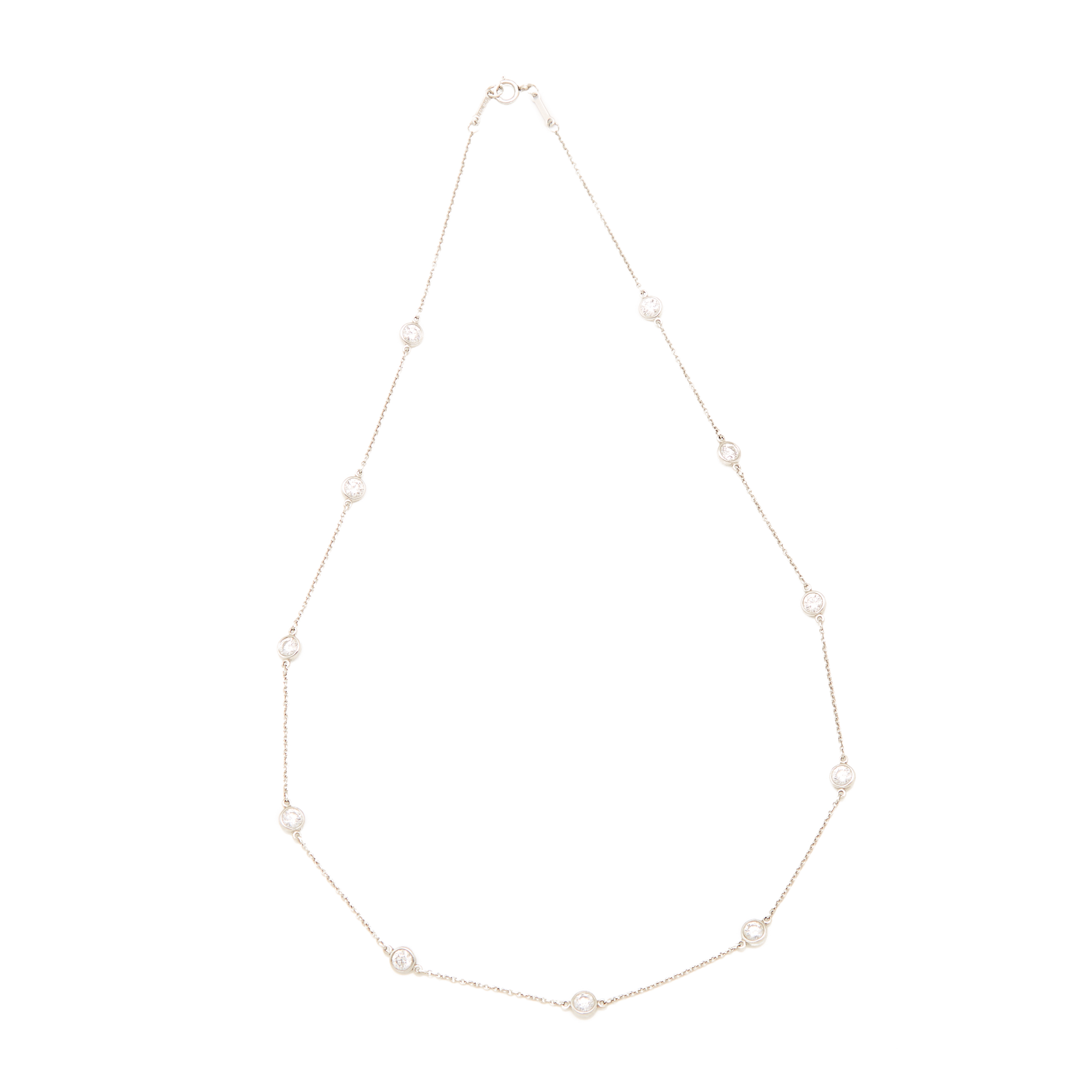 Tiffany & Co. Elsa Peretti Platinum "Diamonds By The Yard" Necklace