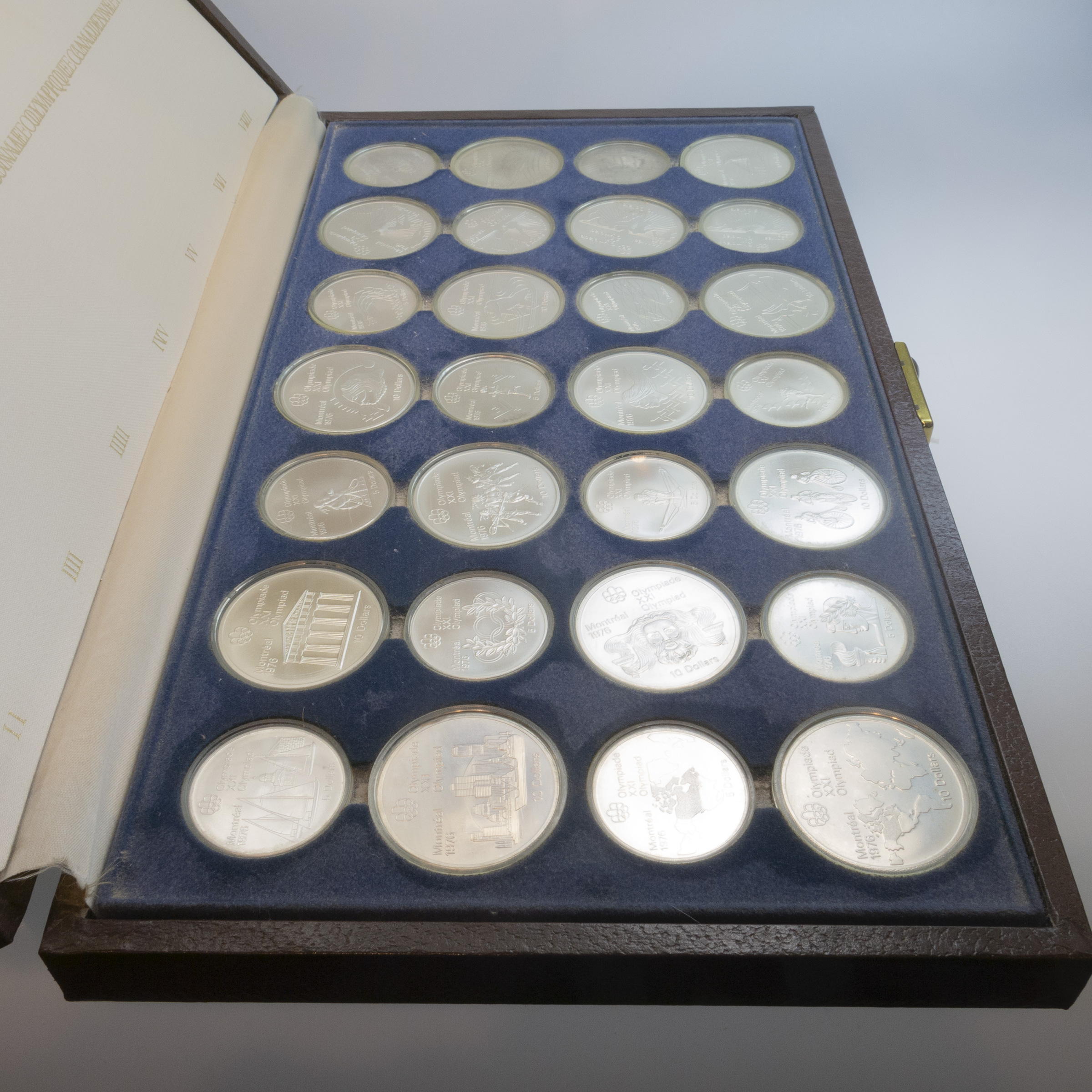 Set Of 28 Montreal Olympic Silver Coins
