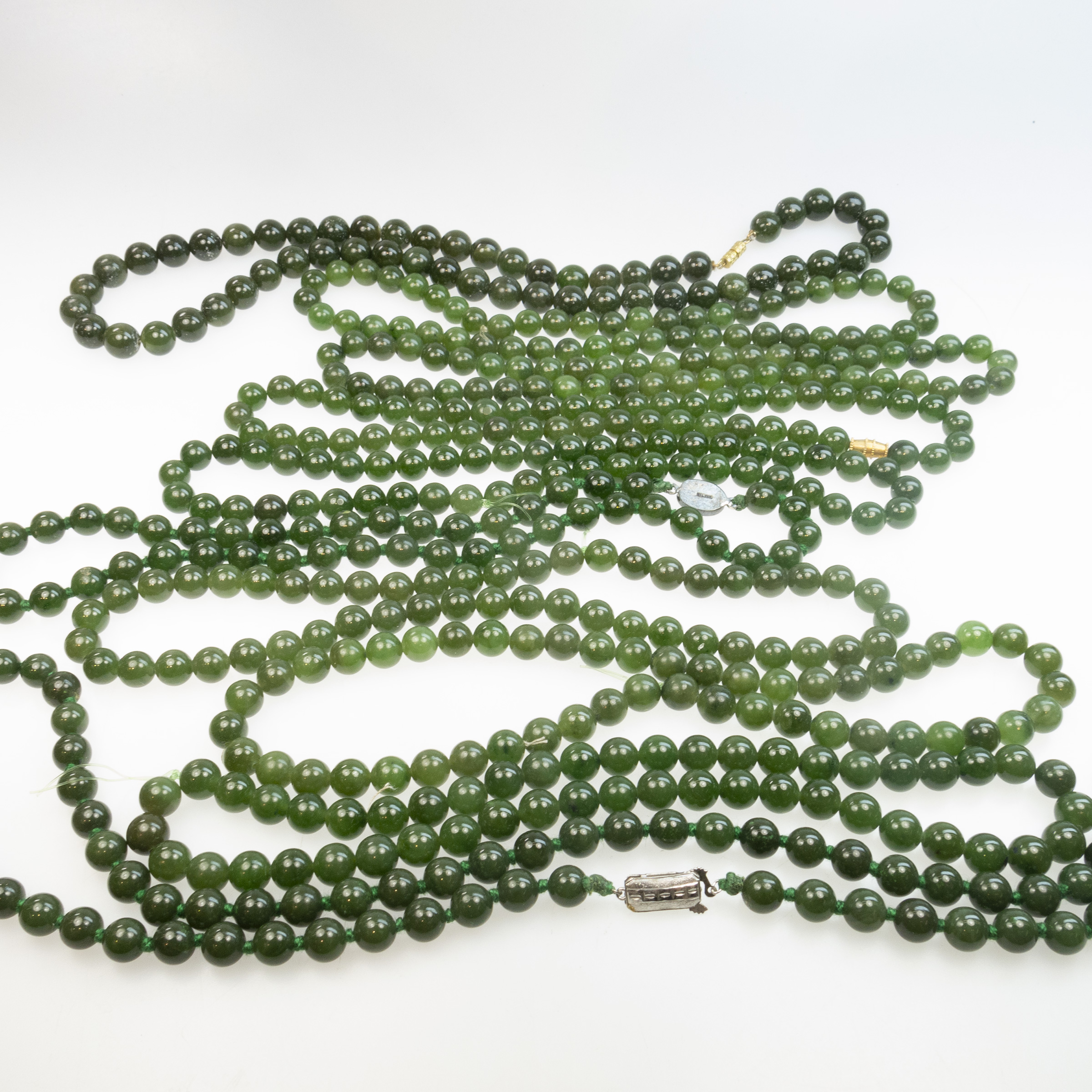 10 Strands of Nephrite Beads