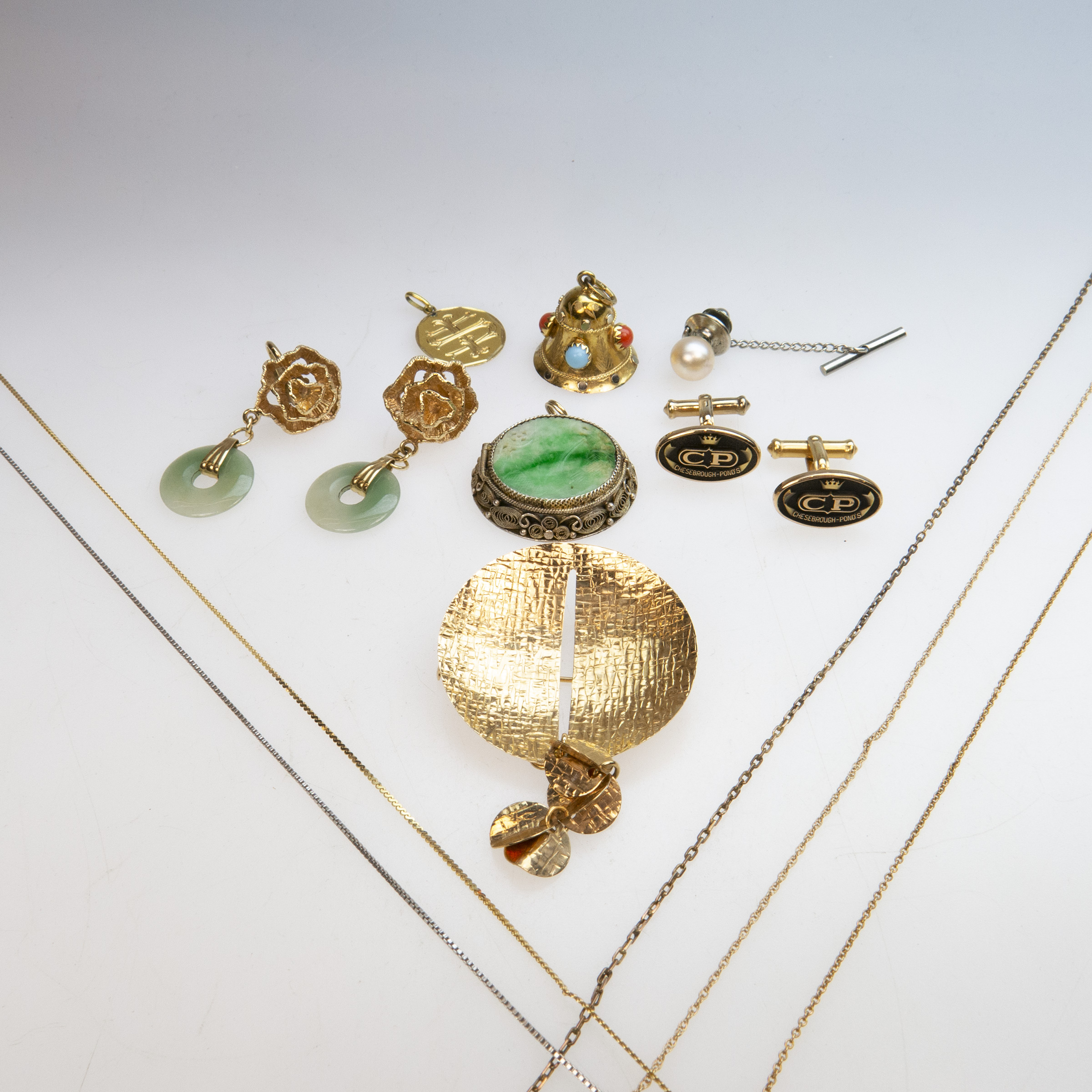 Small Quantity of Various Gold and Silver Jewellery, Etc.