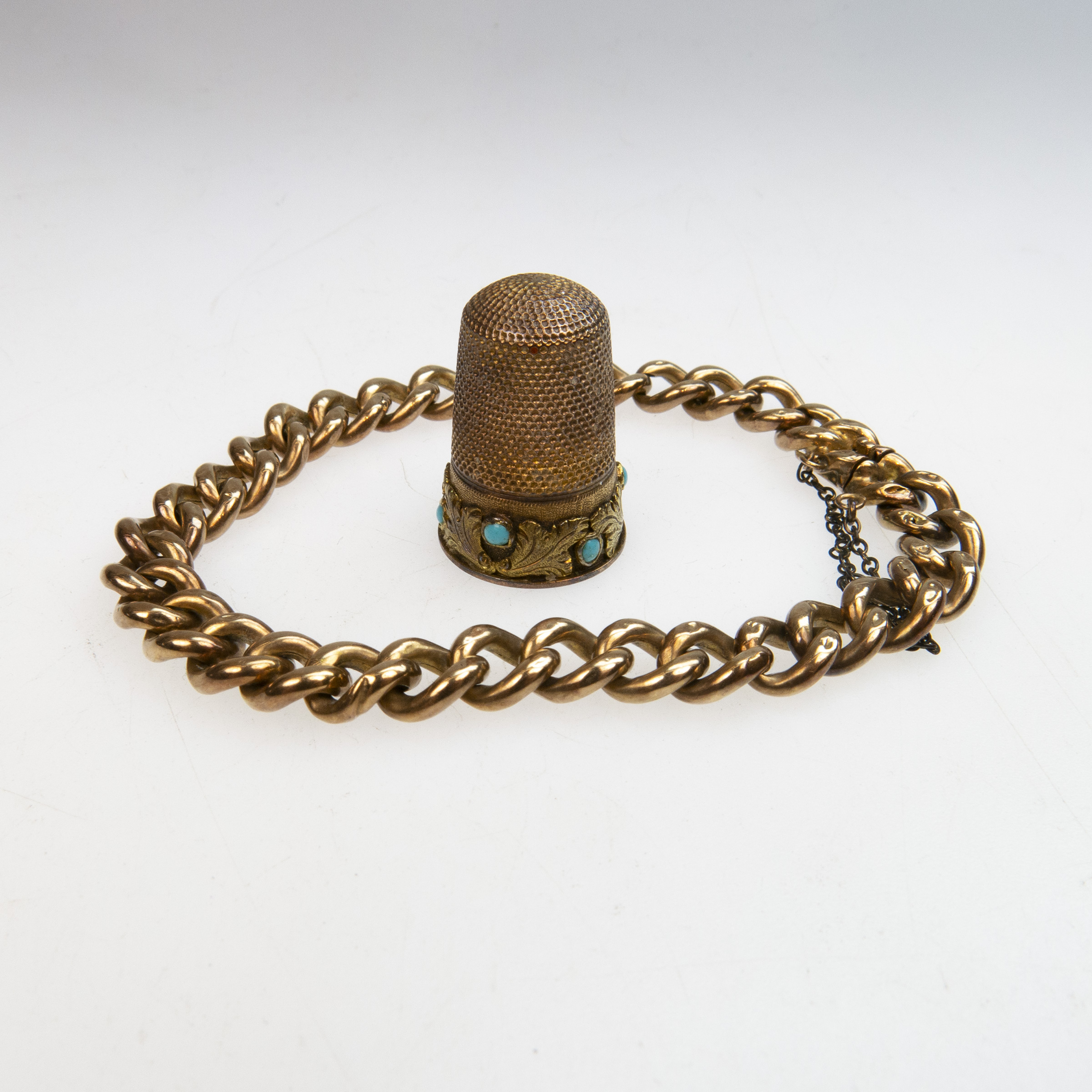 14k Rose Gold Curb Link Bracelet