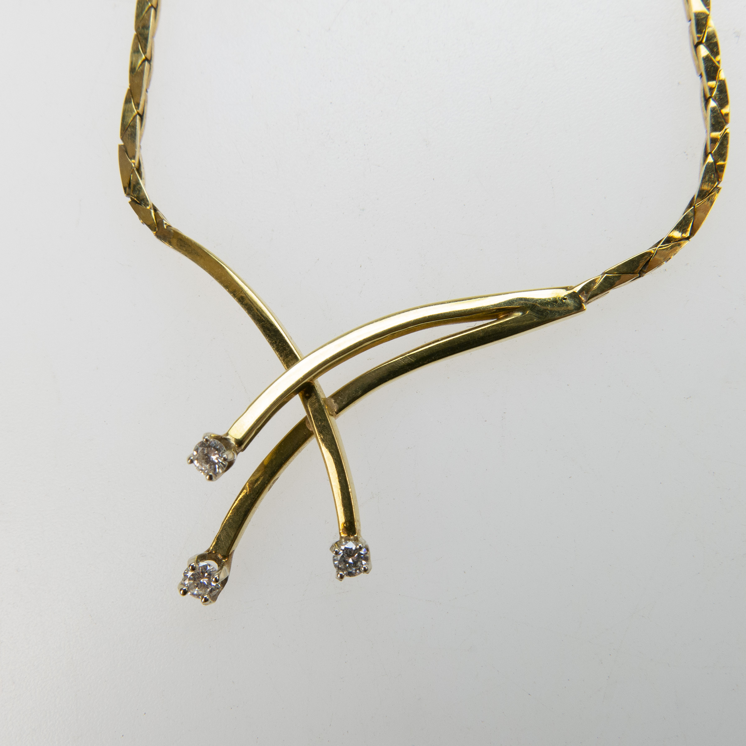 18k Yellow Gold Cobra Link Necklace