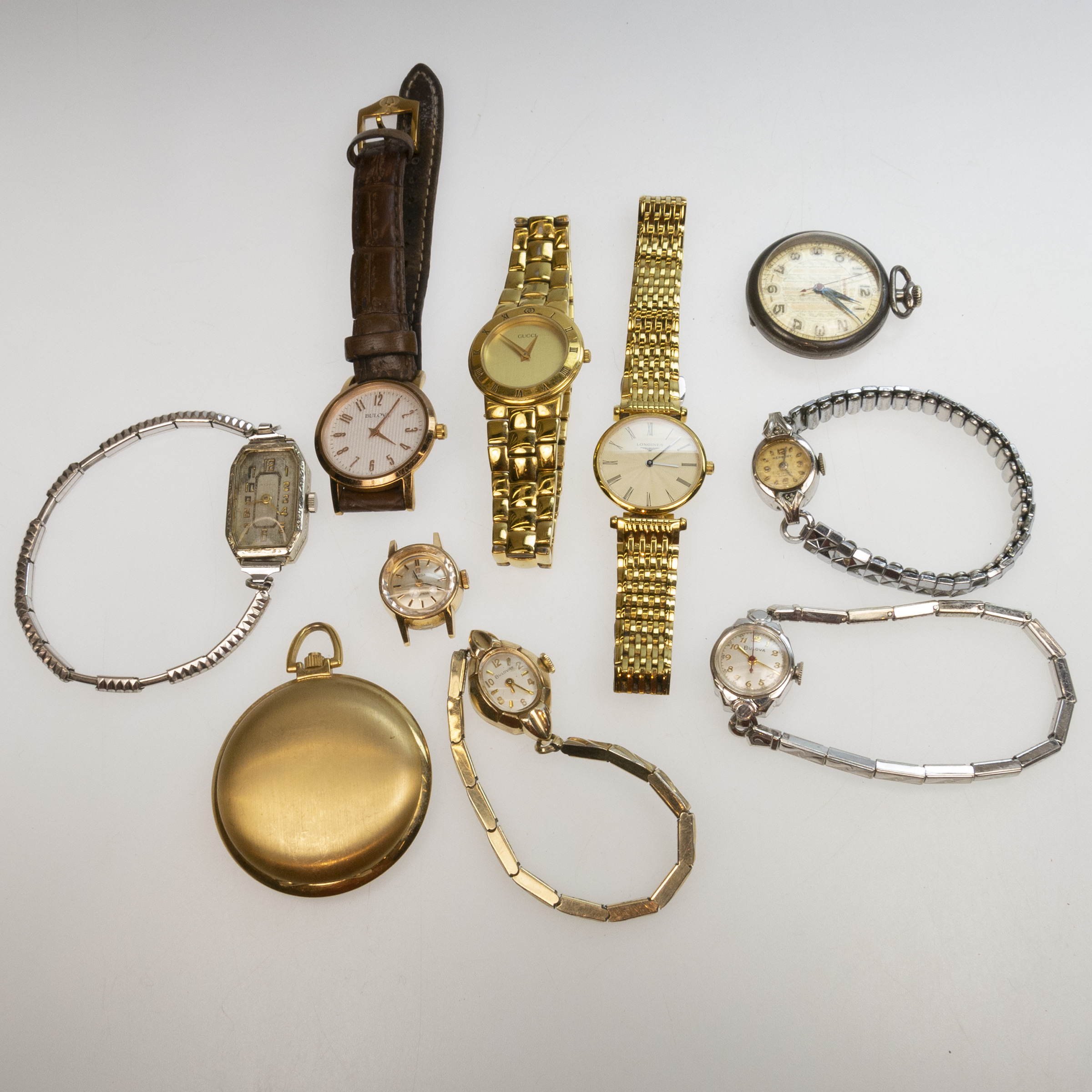 10 Various Wrist and Pocket Watches