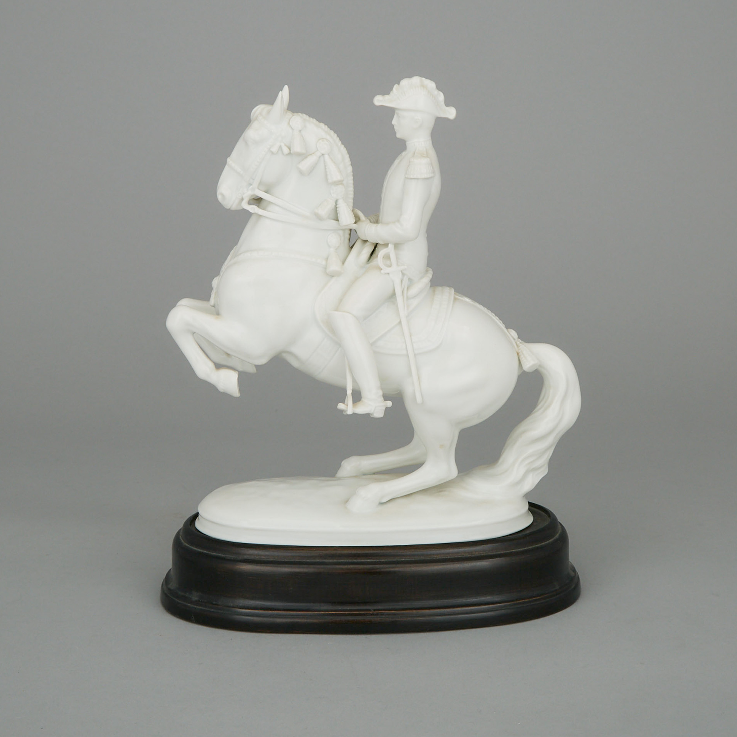 Augarten Vienna White Glazed Equestrian Figure, Albin Döbrich, 20th century