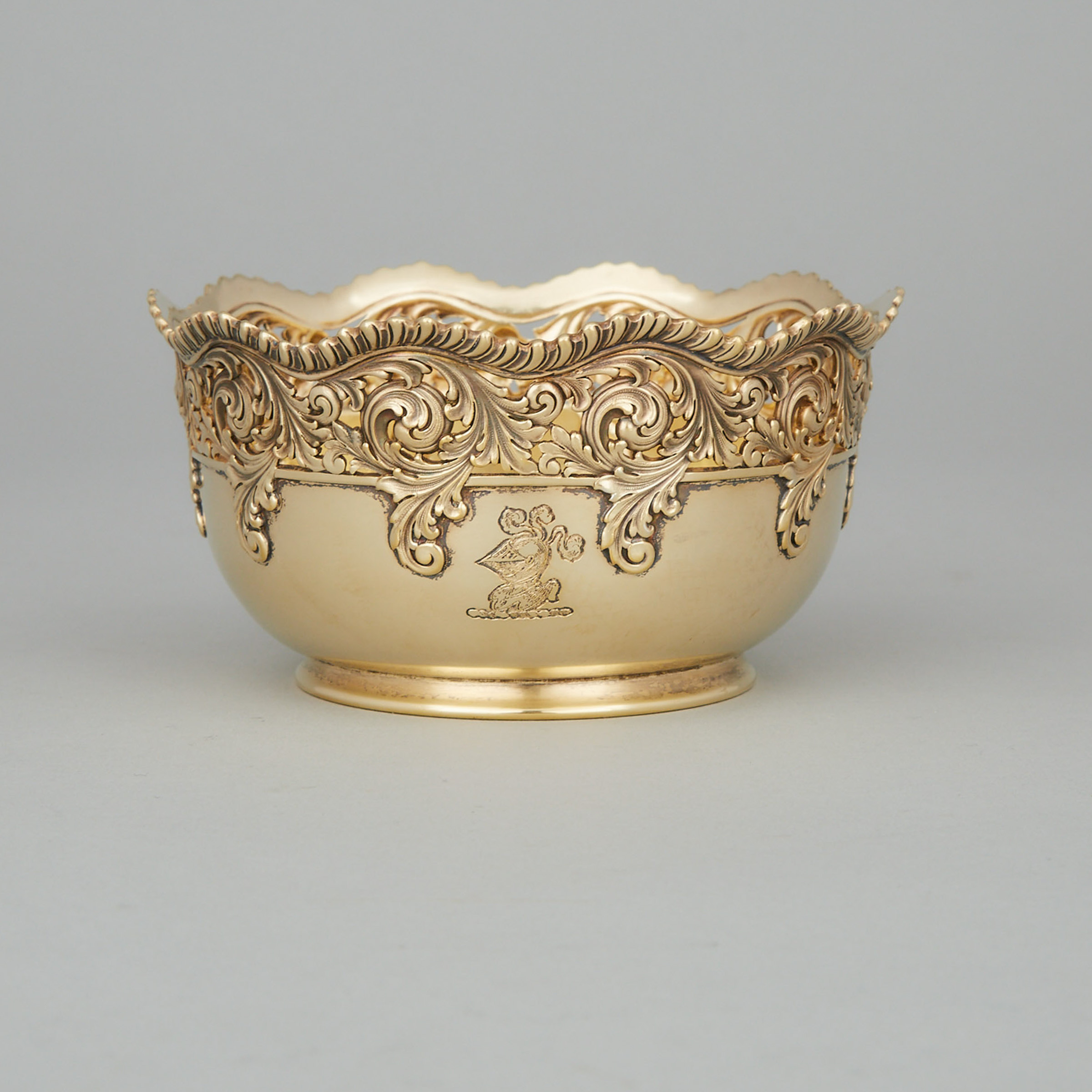 American Silver-Gilt Pierced Bowl, Tiffany & Co., New York, N.Y., late 19th century