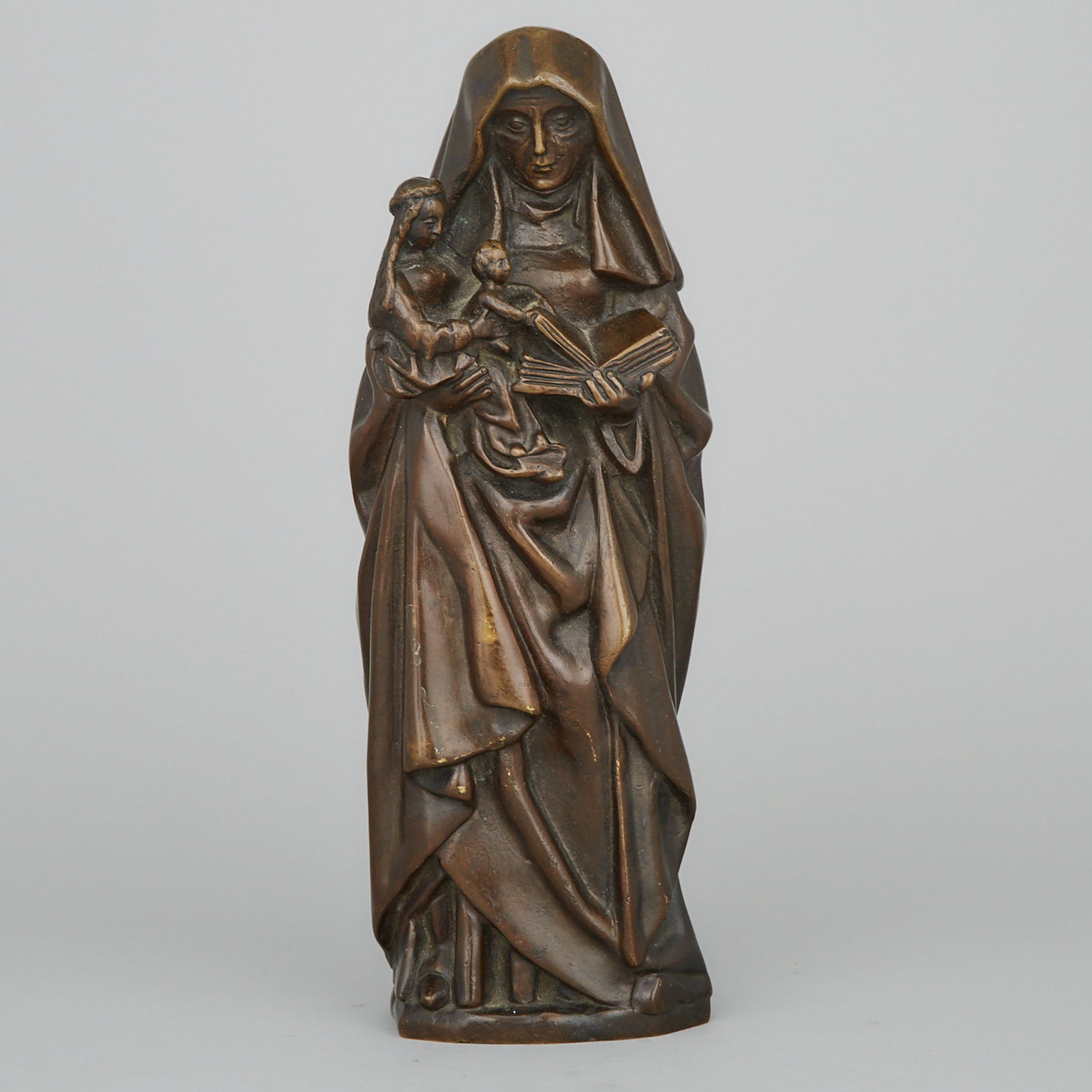 Patinated Bronze Figure of St. Anne, 19th/early 20th century