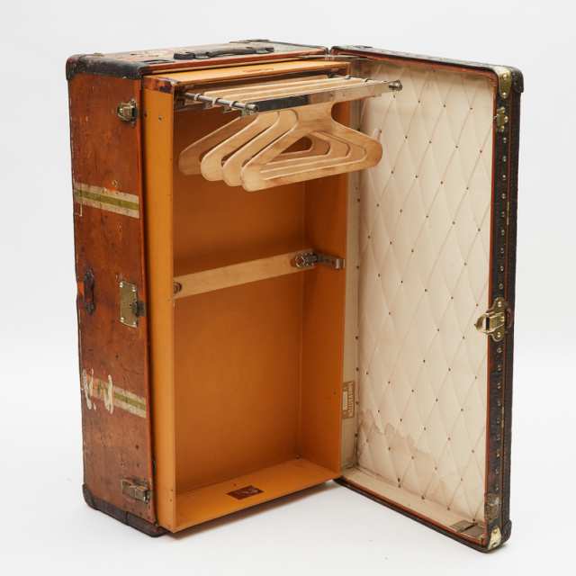 Louis Vuitton Orange Vuittonite Canvas Cabin Trunk, c.1925