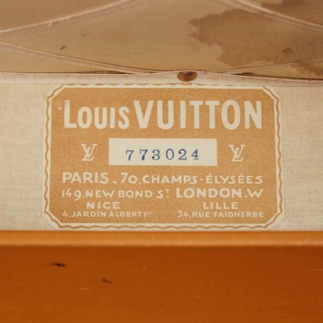 Louis Vuitton Orange Vuittonite Canvas Cabin Trunk, c.1925