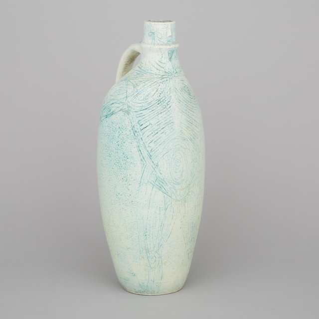 Brooklin Pottery Figural Jug, Theo and Susan Harlander, dated 1964