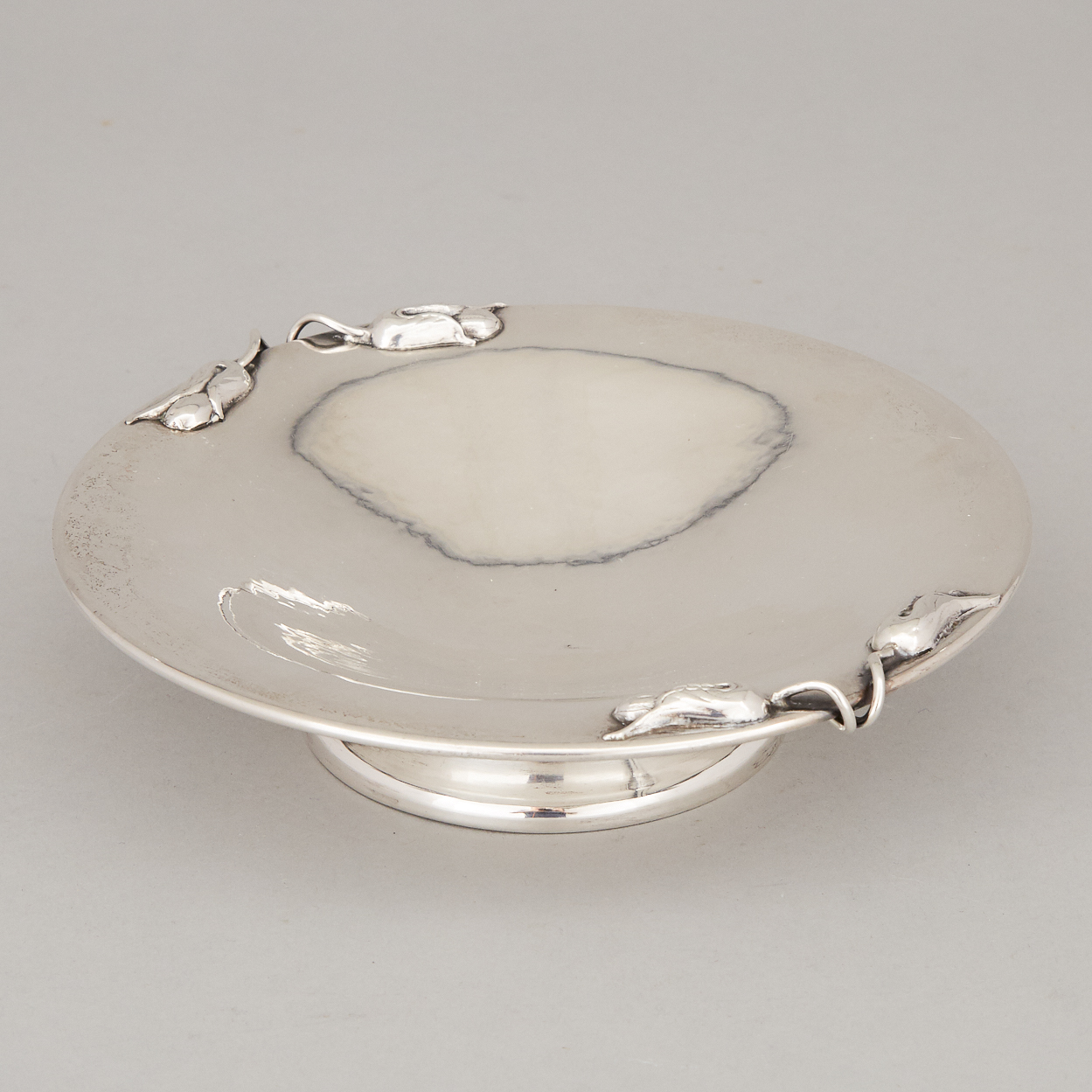 Canadian Silver Circular Dish, Carl Poul Petersen, Montreal, Que., mid-20th century