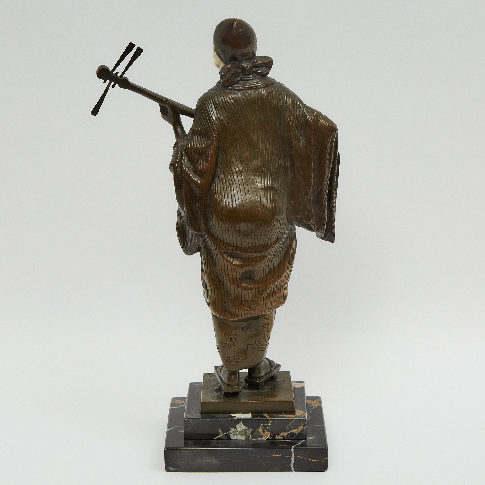 Austrian Orientalist Bronze and Ivory Figure of a Musician, early 20th century