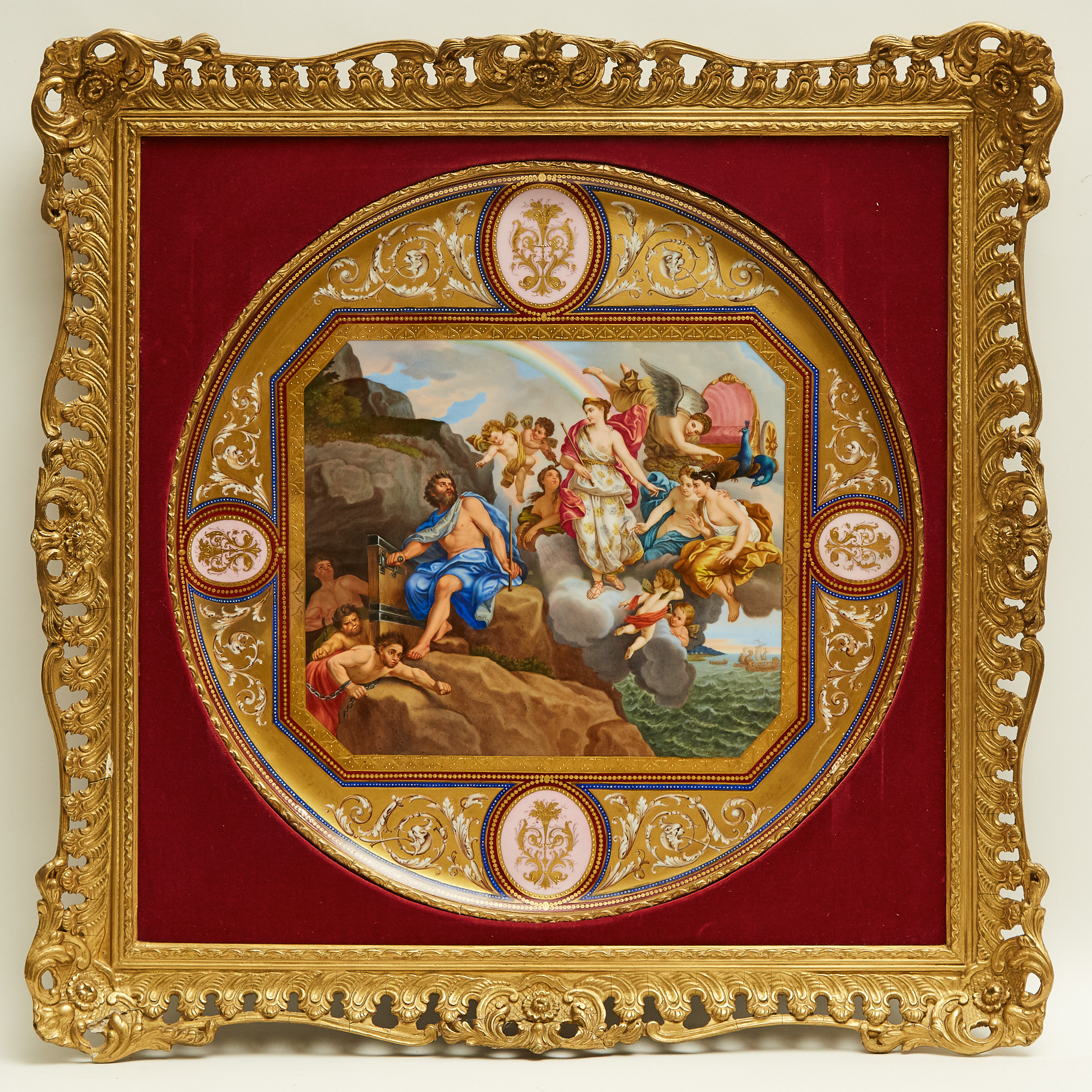 'Vienna' Circular Plaque of 'Air' (Juno Orders Aeolus to Release the Winds), after Charles Dupuis, late 19th/early 20th century