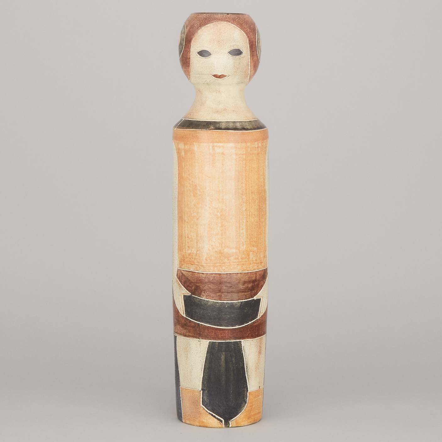 Brooklin Pottery Figural Vase, Theo and Susan Harlander, c.1975