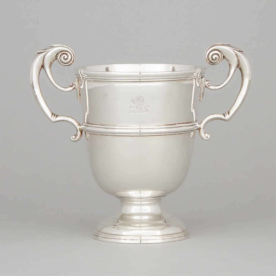Late Victorian Irish Silver Two-Handled Cup, James Wakely & Frank Wheeler, Dublin, 1899