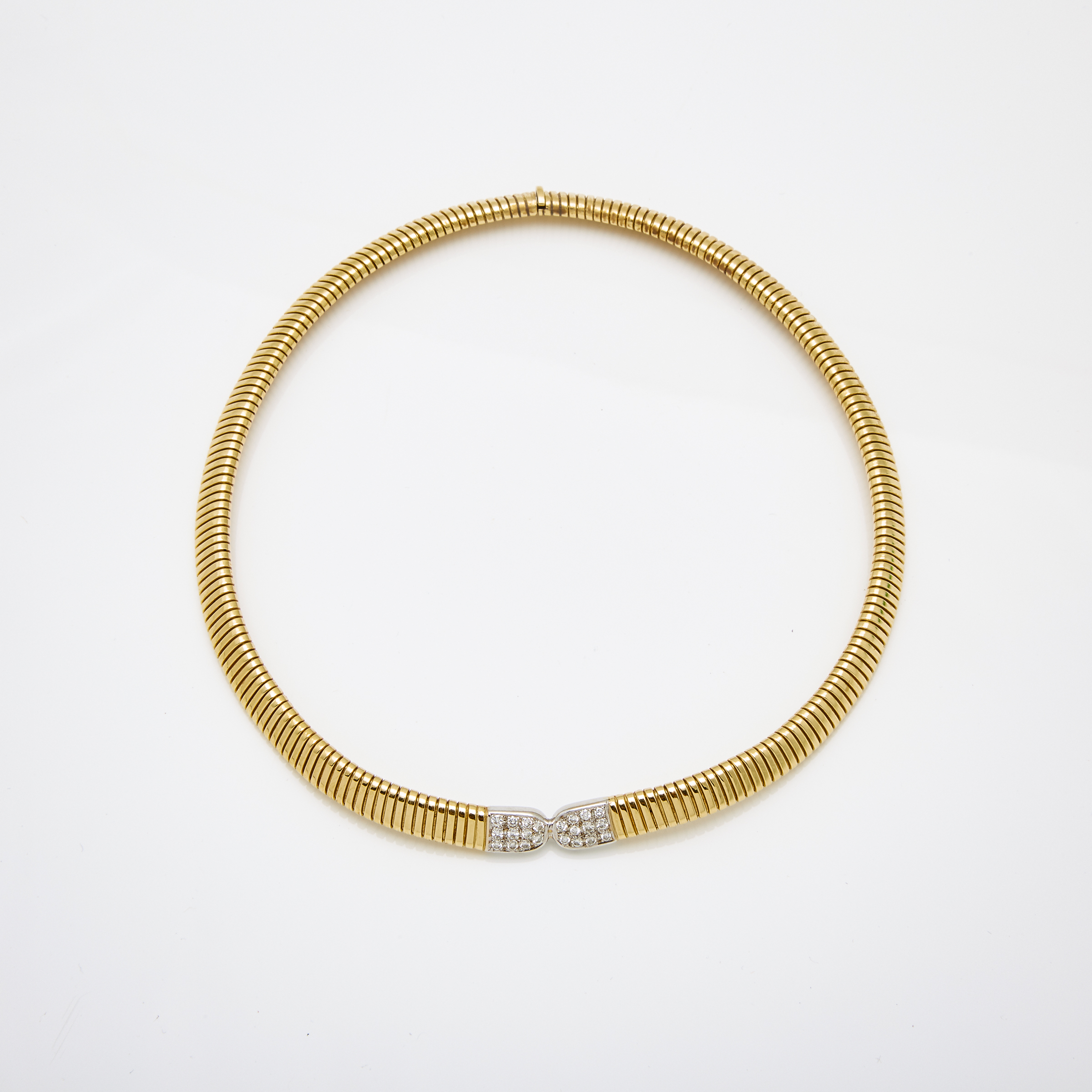 Italian 18k Yellow Gold Collar Necklace