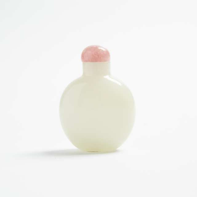A White Jade Snuff Bottle, 19th Century